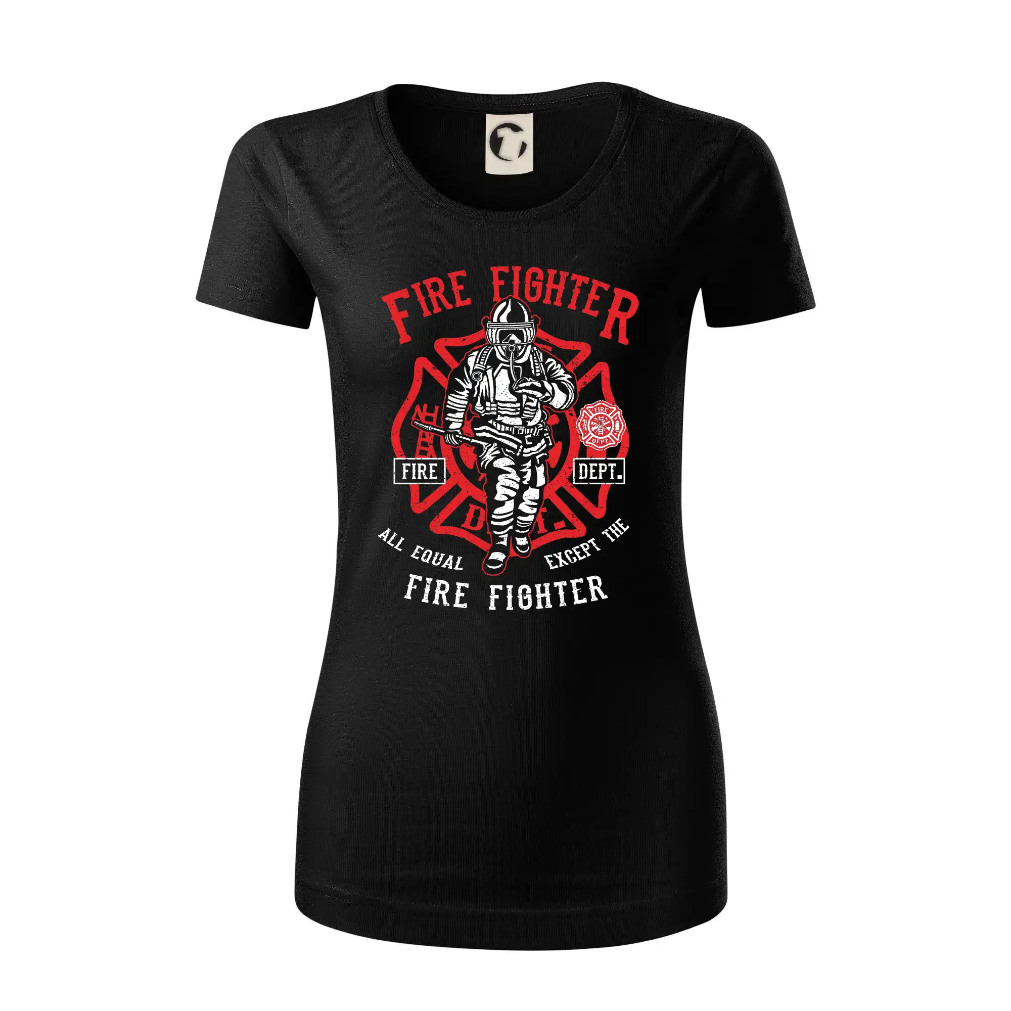 Originálne tričká pre hasičov - Fire Fighter - Dámske tričko z organickej bavlny Origin (GOTS)