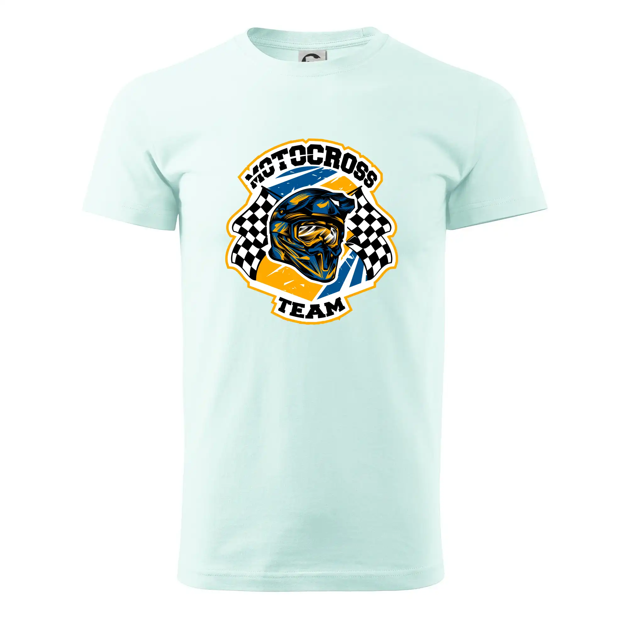 Motocross tričká - Motocross team helma - Pánske tričko nižšej gramáže