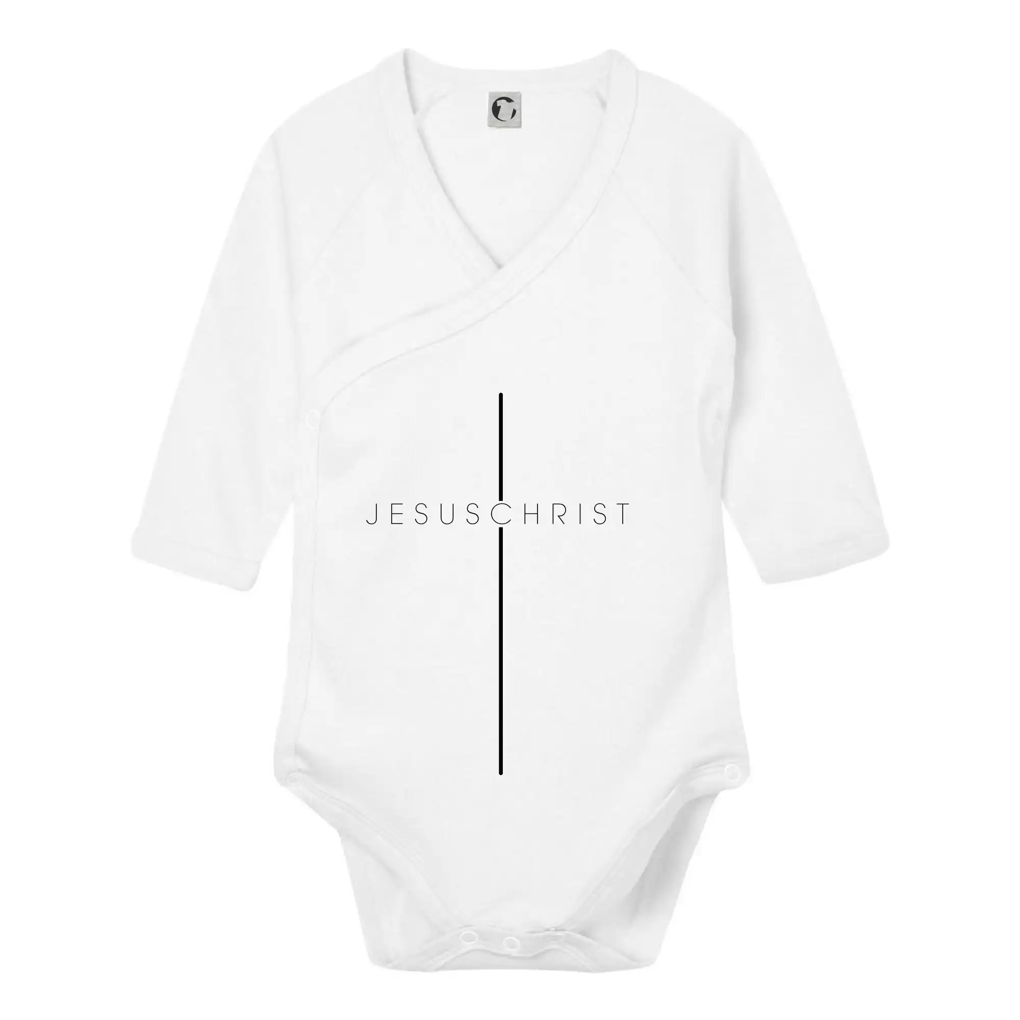 JesusChrist nápis v kríži - Body zavinovacie s dlhým rukávom
