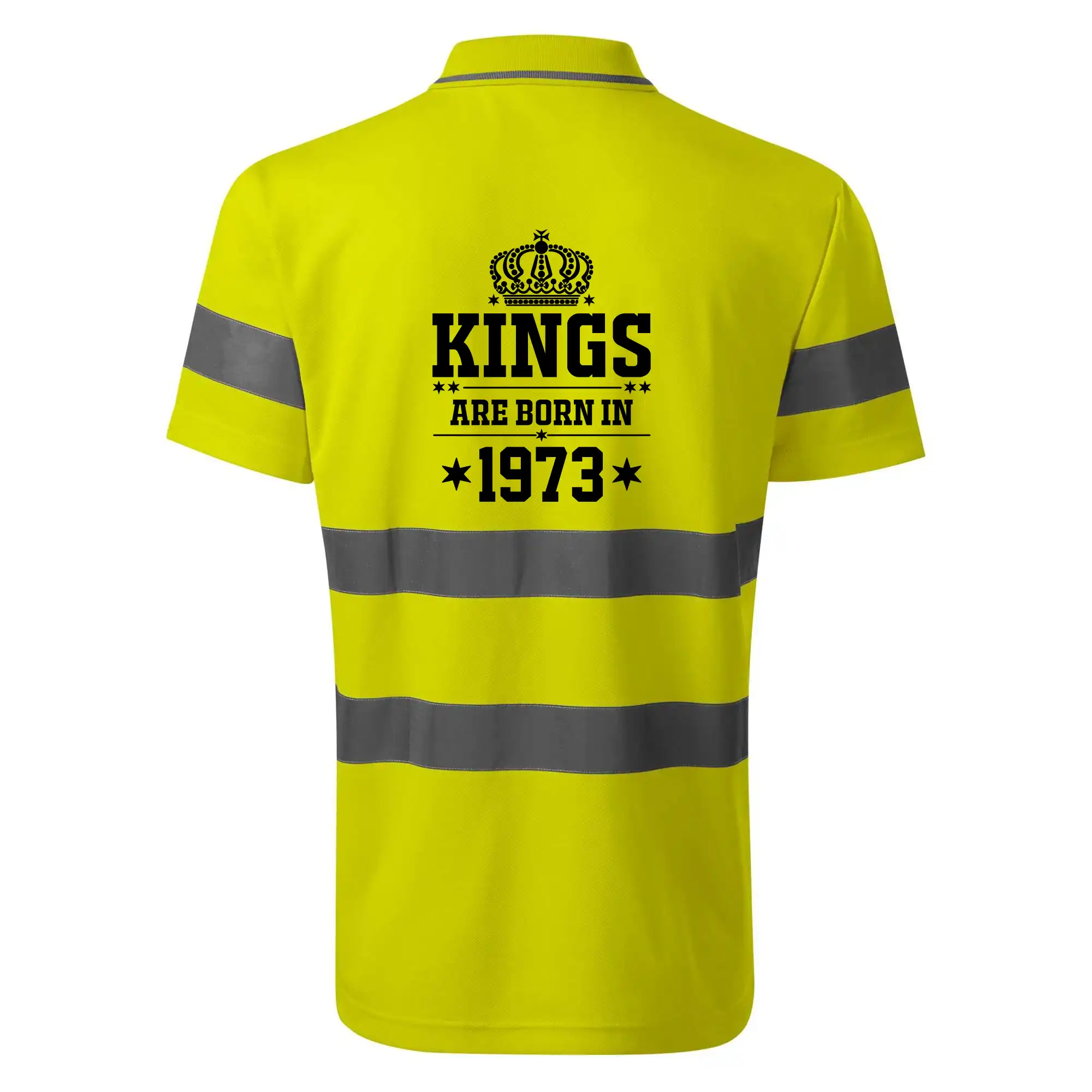Trička s ročníkom 1973 - Kings are born in 1973 - HV Runway 2V9 - Reflexné polokošeľa