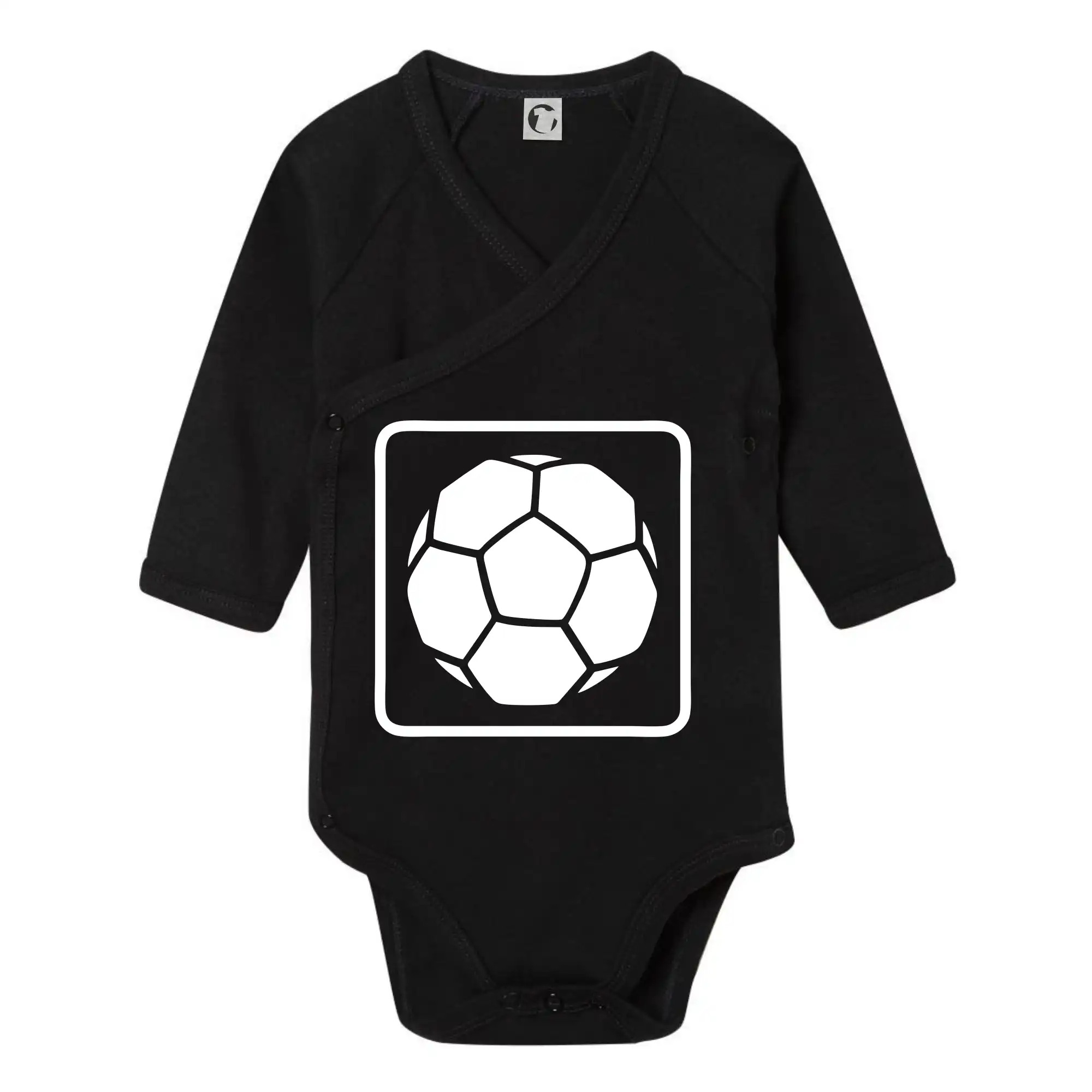 Tričká pre futbalistov - Fotbalová lopta emblem - Body zavinovacie s dlhým rukávom