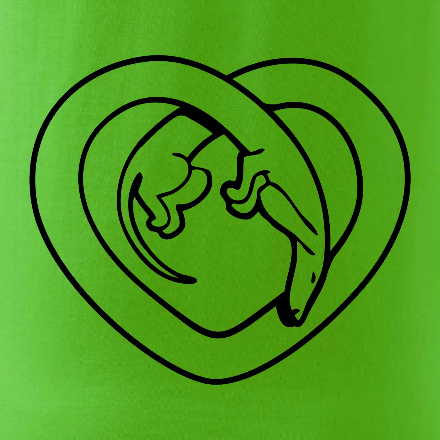 Jezevčík srdce - obrys