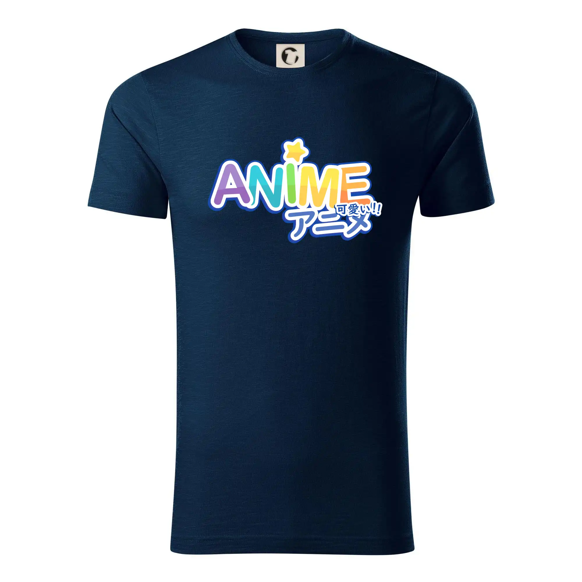 Ostatné nápisy - Anime nápis dúhový - Tričko z organickej bavlny