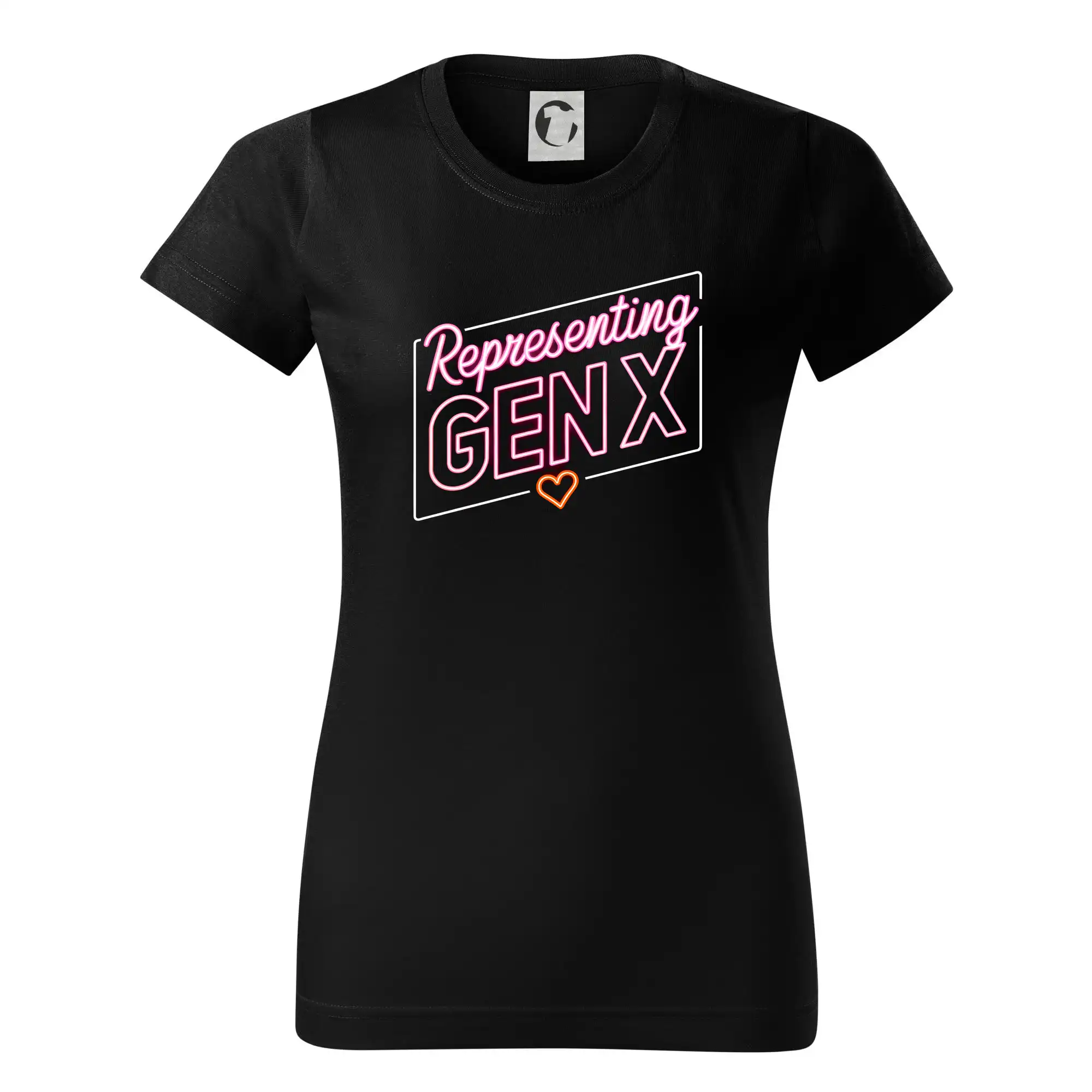 Tričká s motívmi ktoré frčia na internete - Generace X (Gen X) - Representing GEN X neon - Dámske tričko basic - ľahko voľnejšie a dlhšie