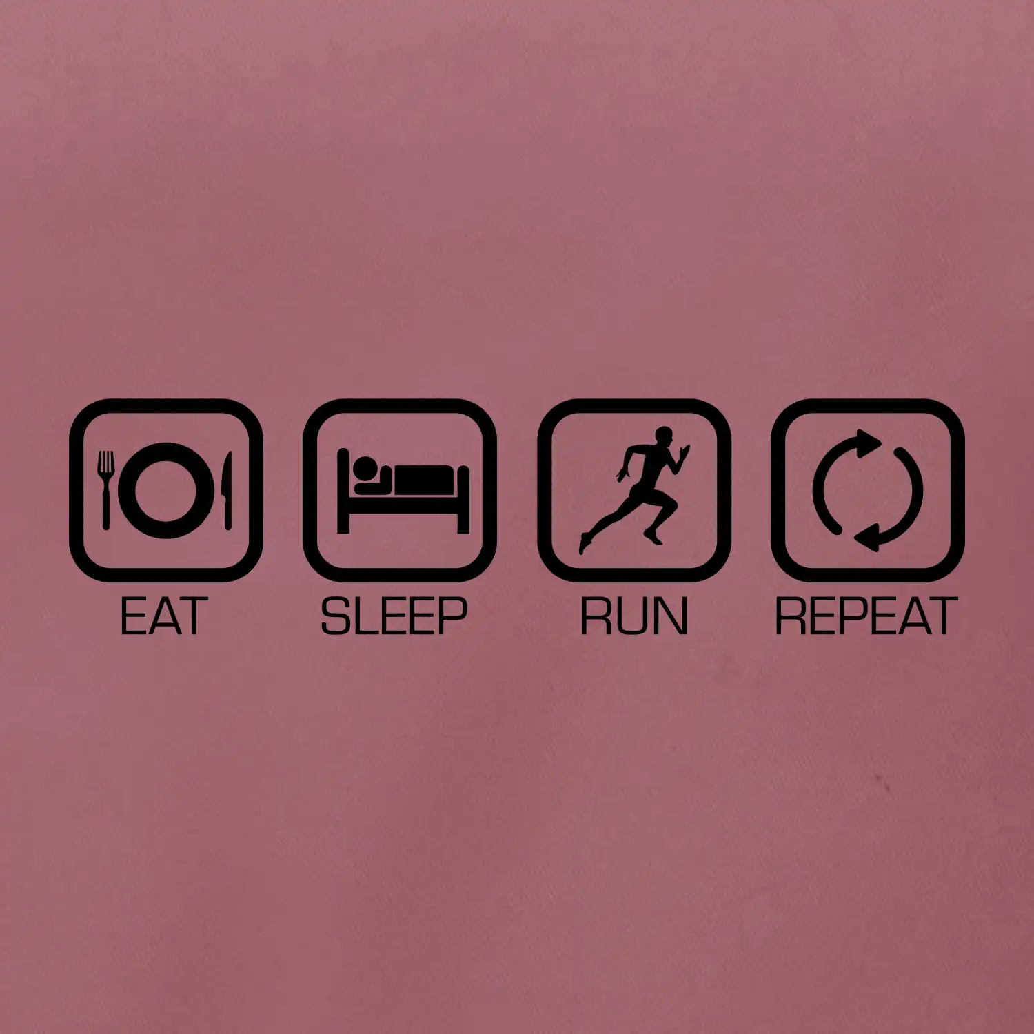 Eat sleep run repeat v řadě