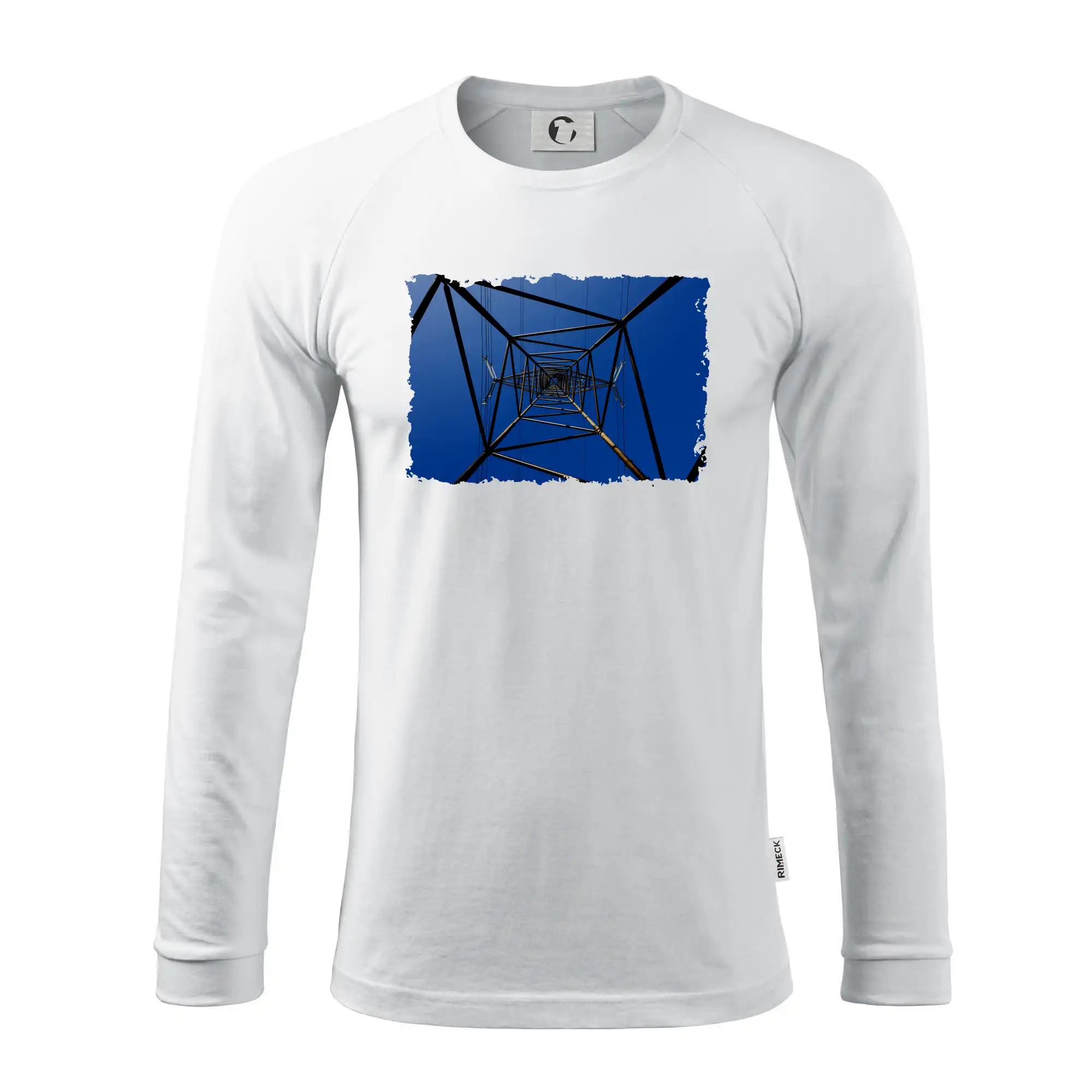 Stožár vysokého napětí zespodu