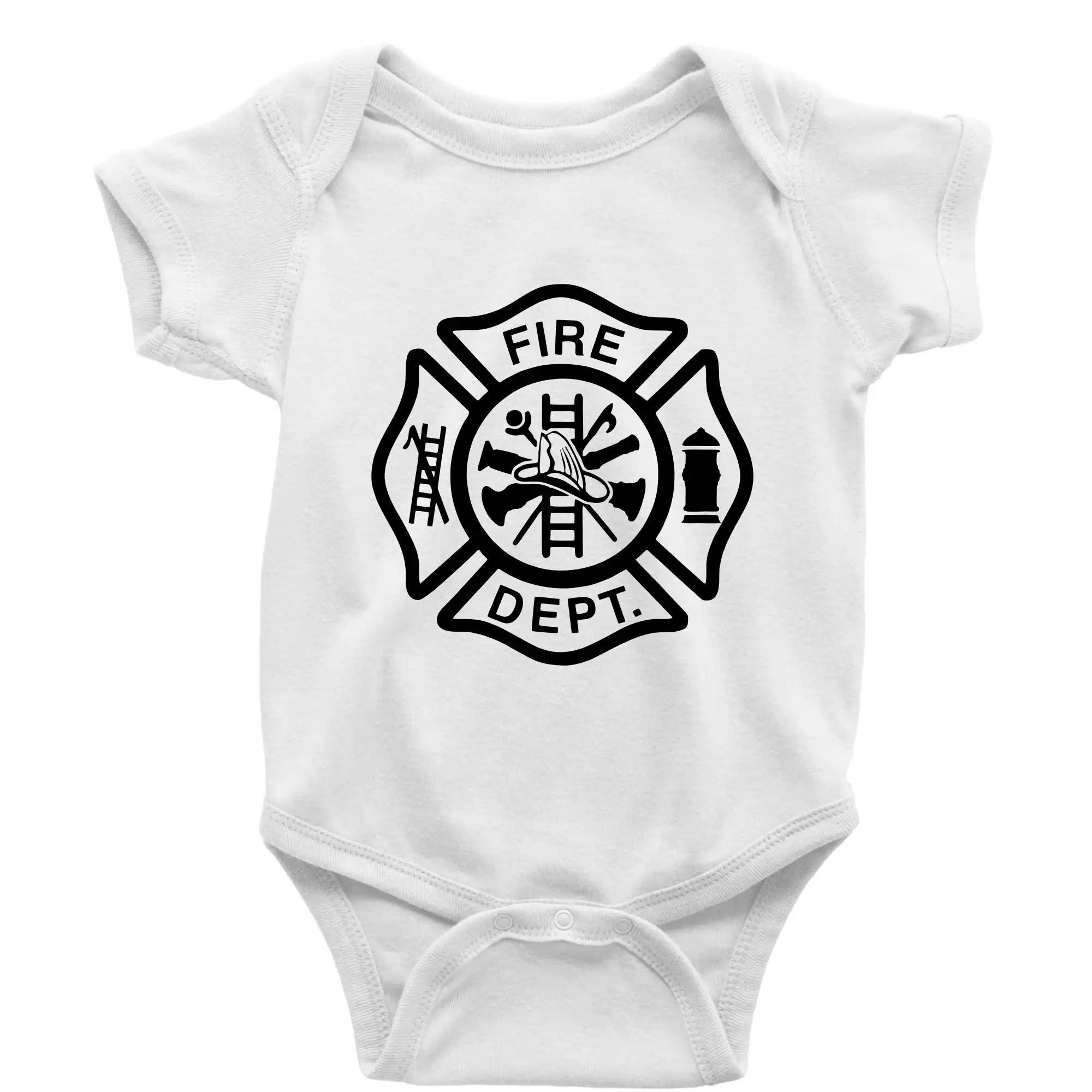 Originálne tričká pre hasičov - Fire dept. logo - Body dojčenské s krátkym rukávom