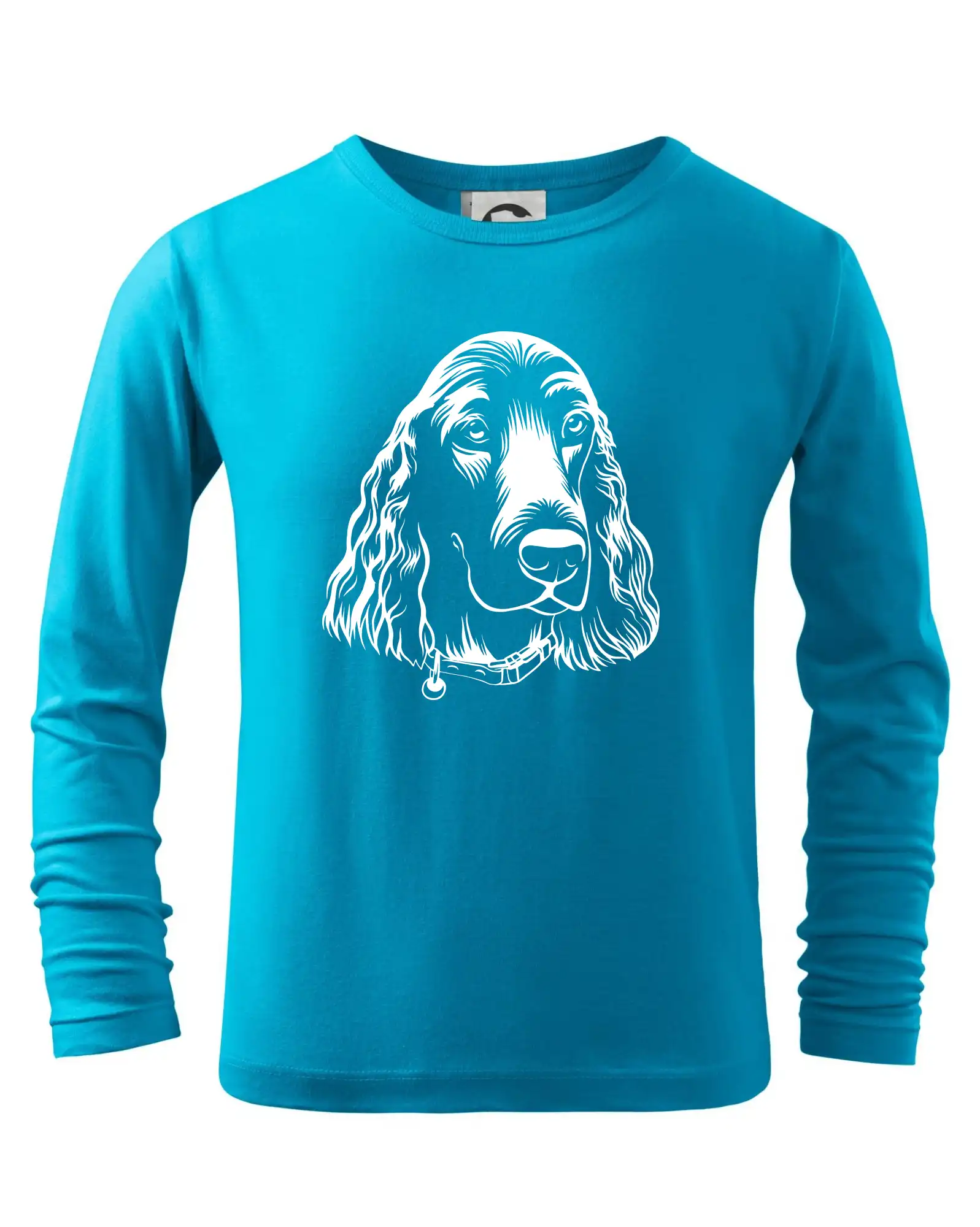 Ostatné psie plemená - Kokeršpaniel - hlava kreslená - Tričko detské Long Sleeve