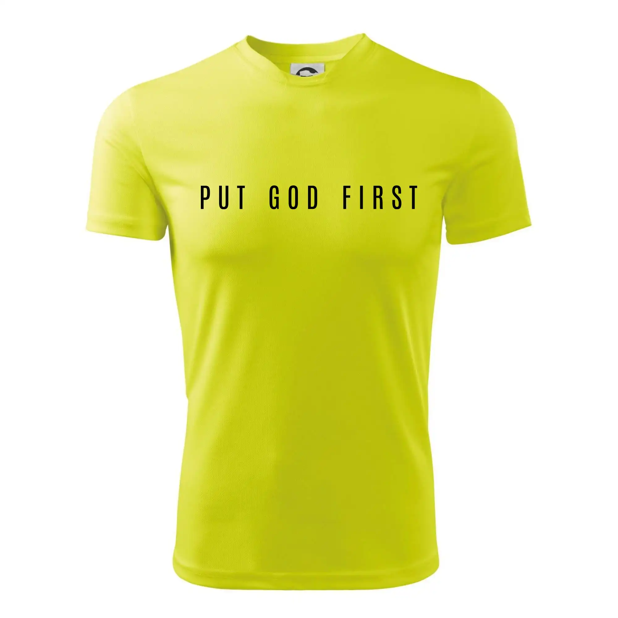 Put God first slabý nápis - Detské tričko športové