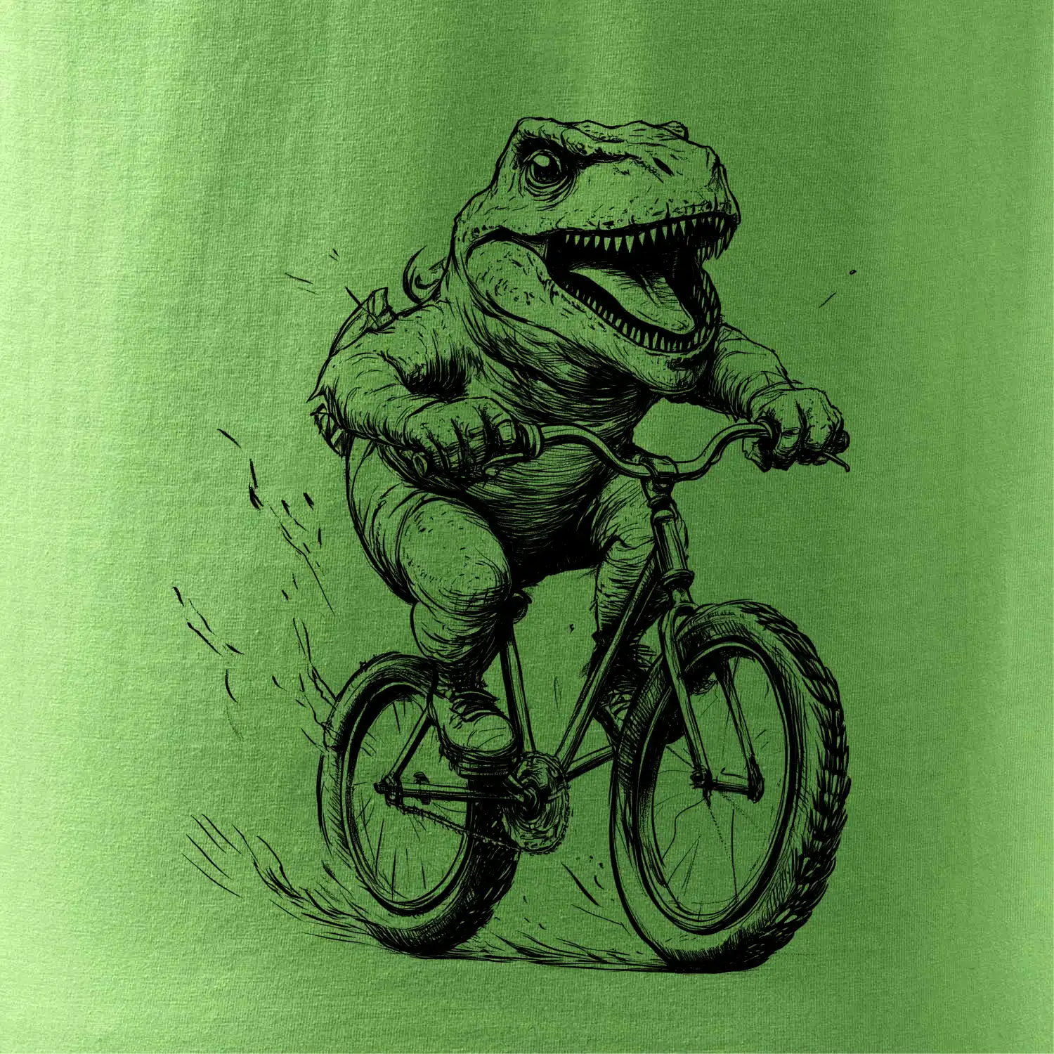 Naštvaný Dinosaurus na kole