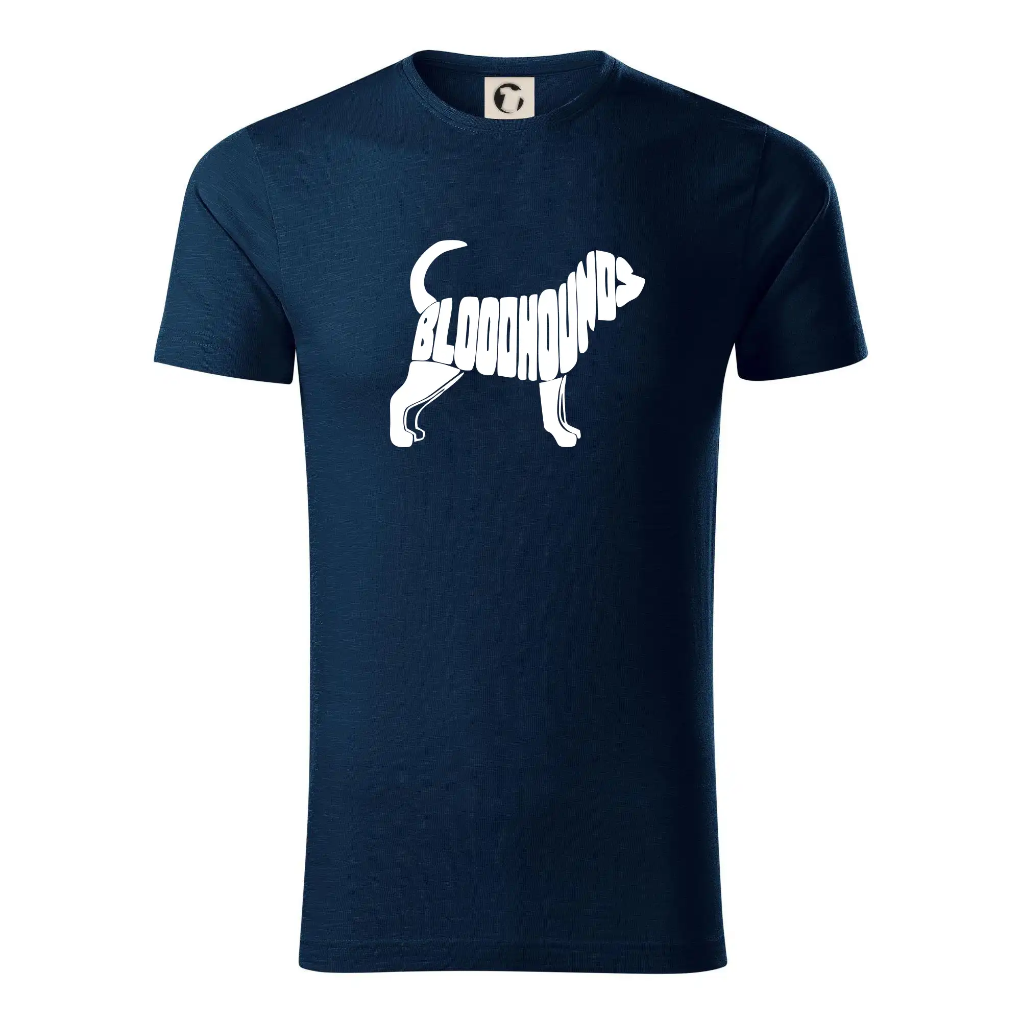 Ostatné psie plemená - Bloodhound nápis v tele - Tričko z organickej bavlny