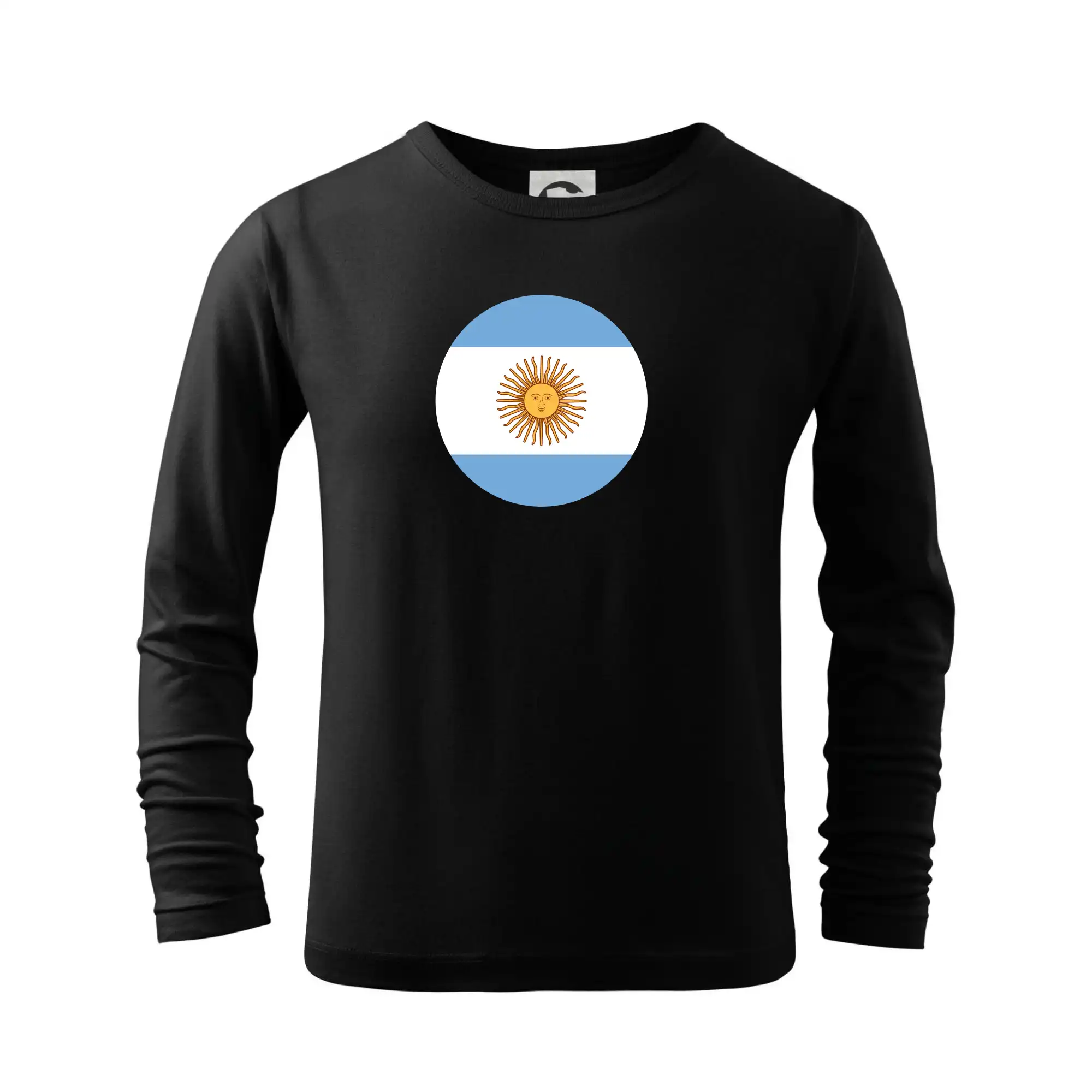 Motívy štátnych vlajok - Argentína vlajka guľatá - Tričko detské Long Sleeve