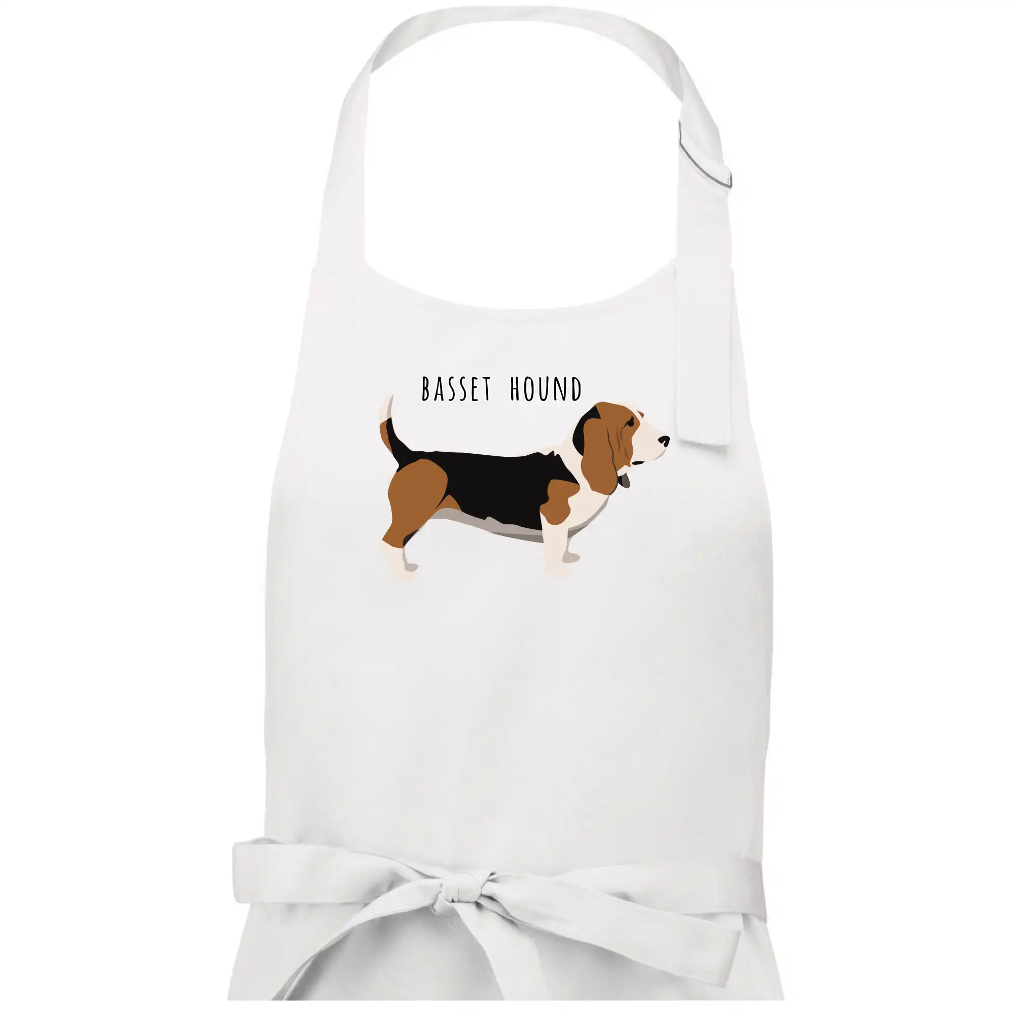 Basset hound pes s nápisem