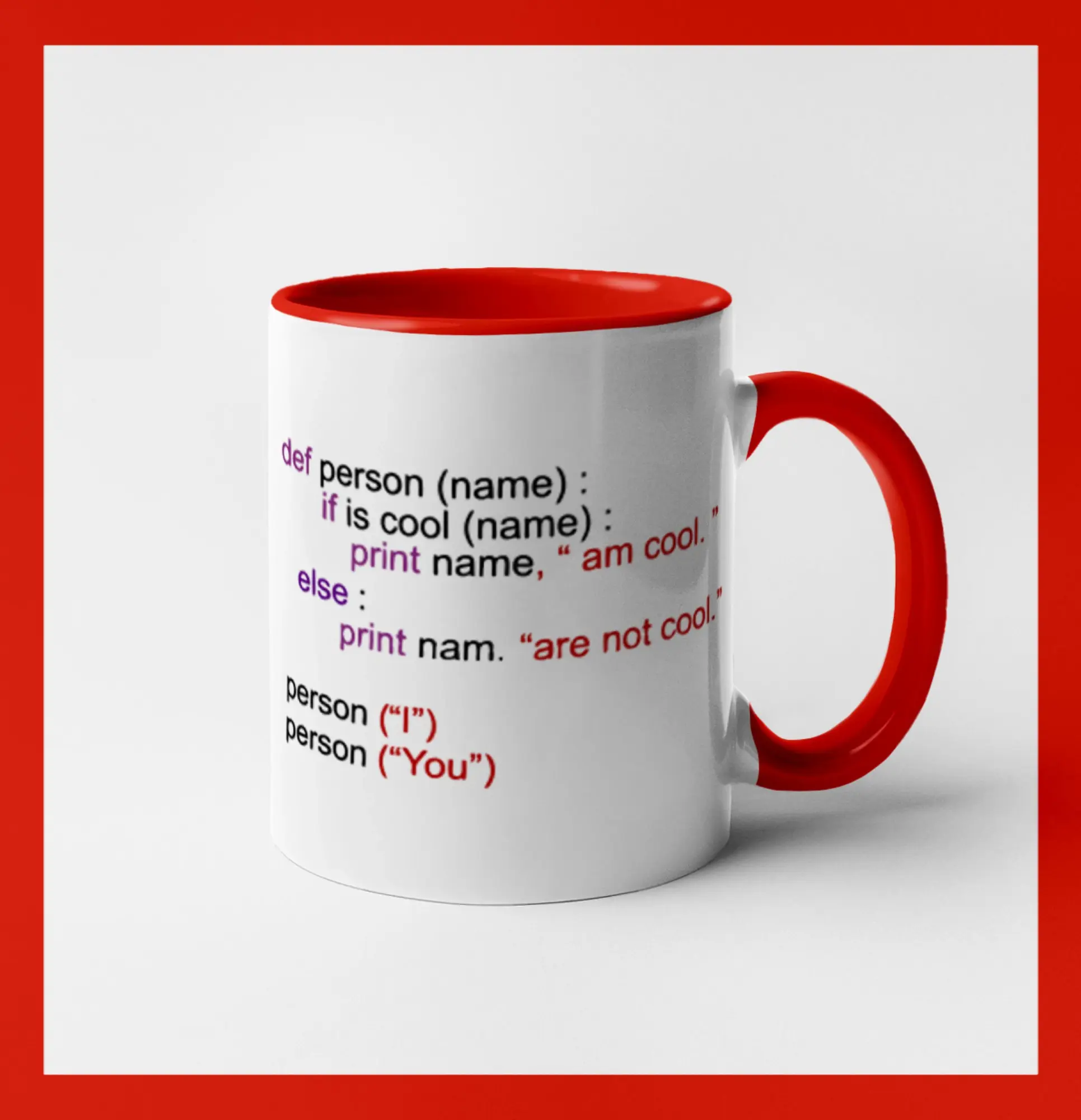 Python I am cool, You are not cool