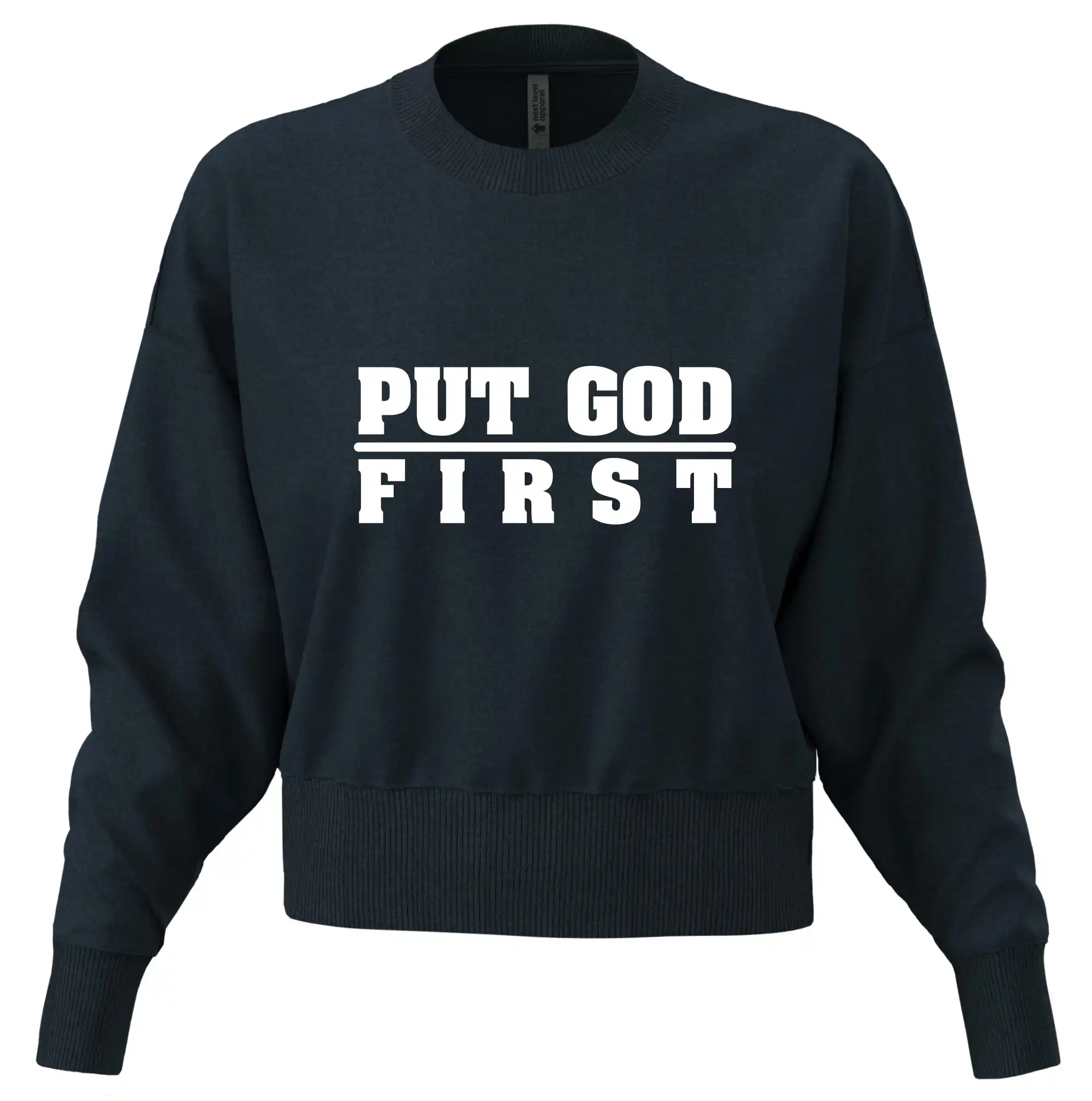 Put God first hrubý nápis