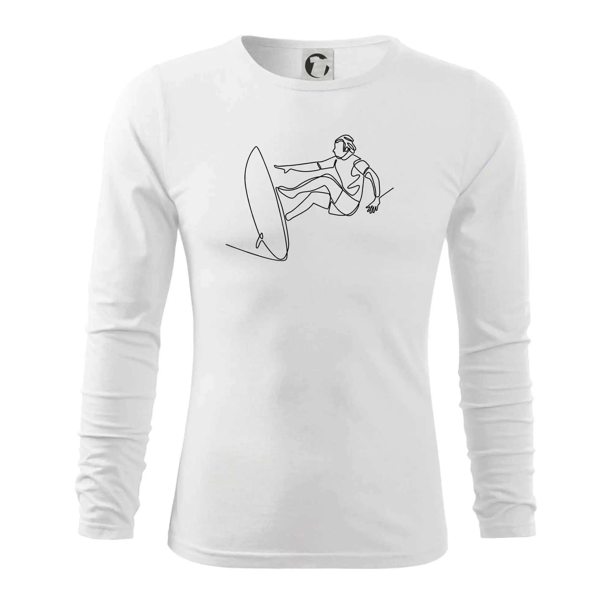 Surfař na vlně jedním tahem