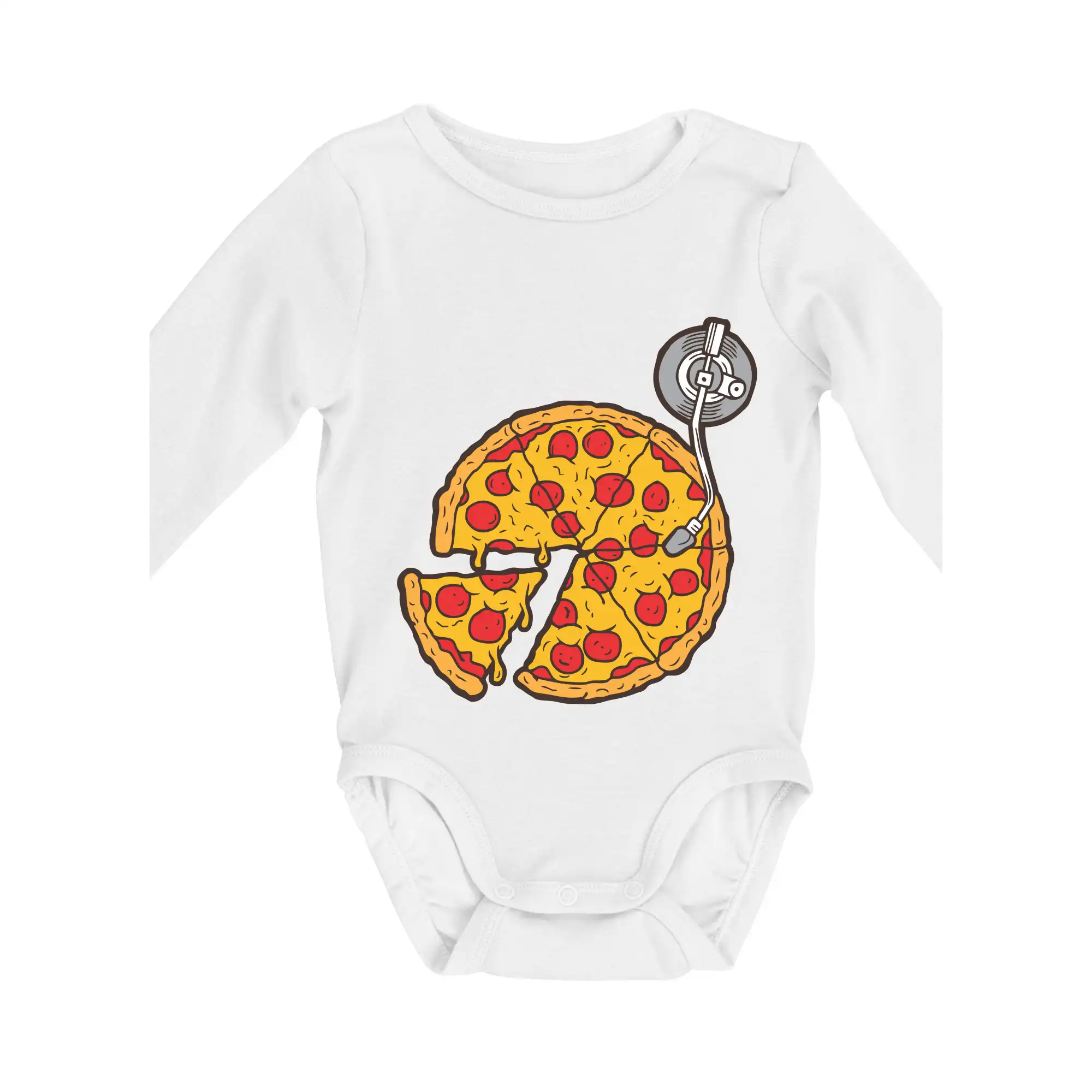 Pizza DJ - Body dojčenské s dlhým rukávom