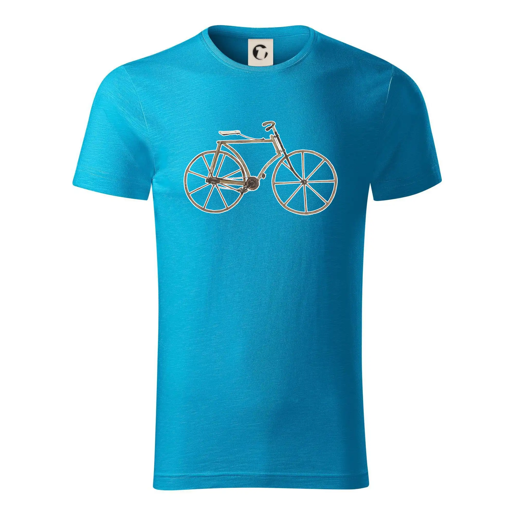 Tričko ako darček pre cyklistu - Drevené koleso - Tričko z organickej bavlny