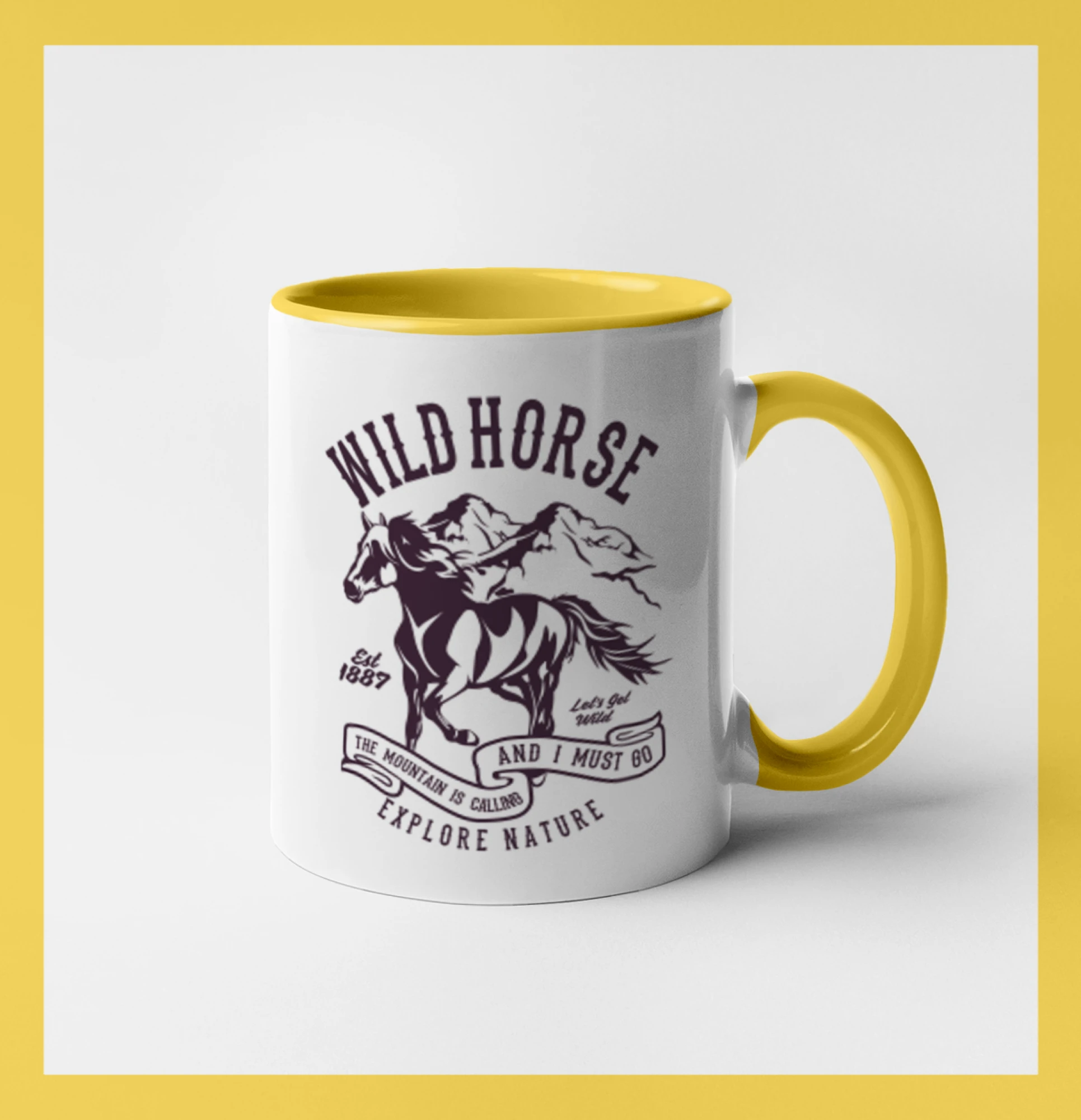 Tričká s koňmi - Wild Horse - Hrnček 