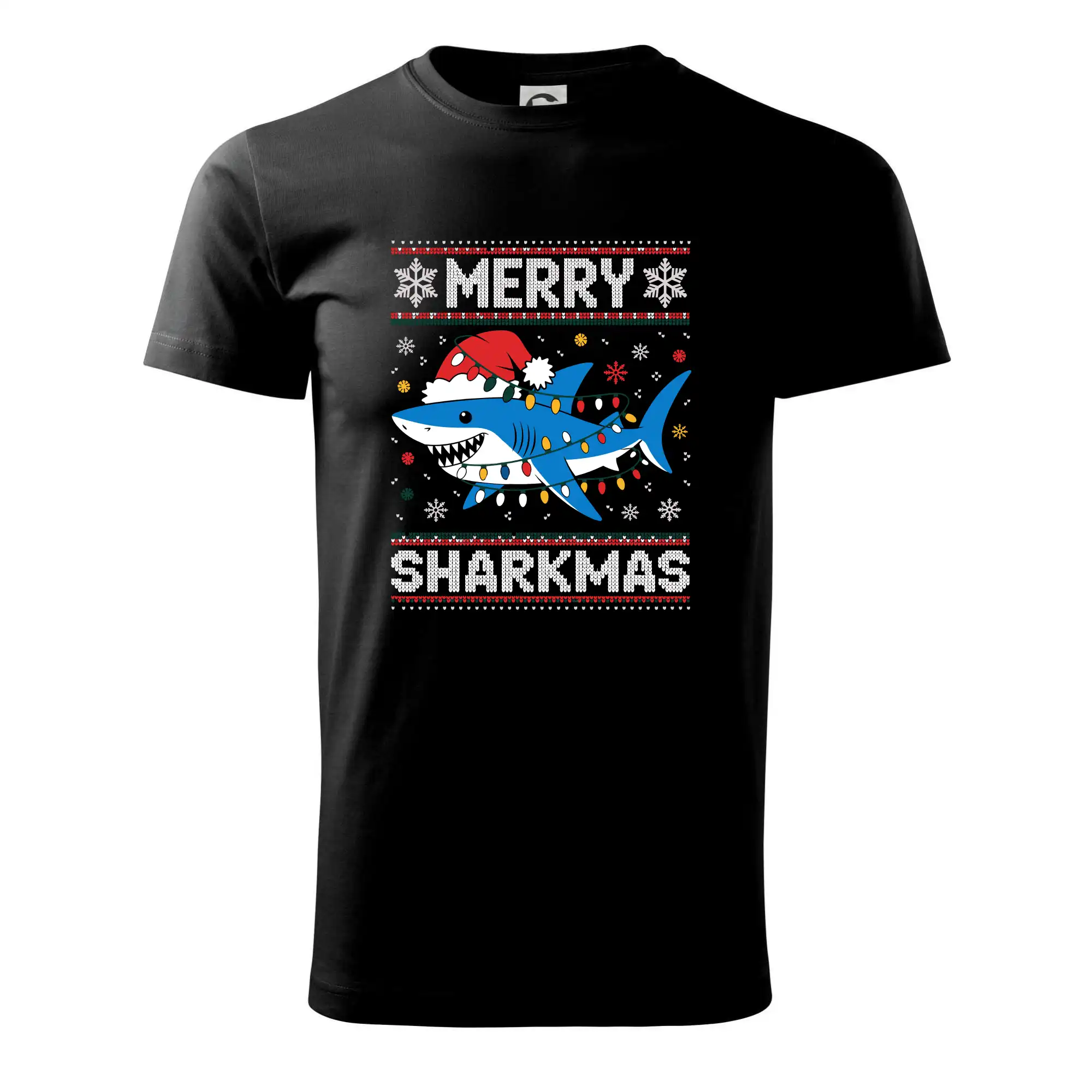 Vianočné tričká - Merry Sharkmas - Klasické pánske tričko vyššej gramáže