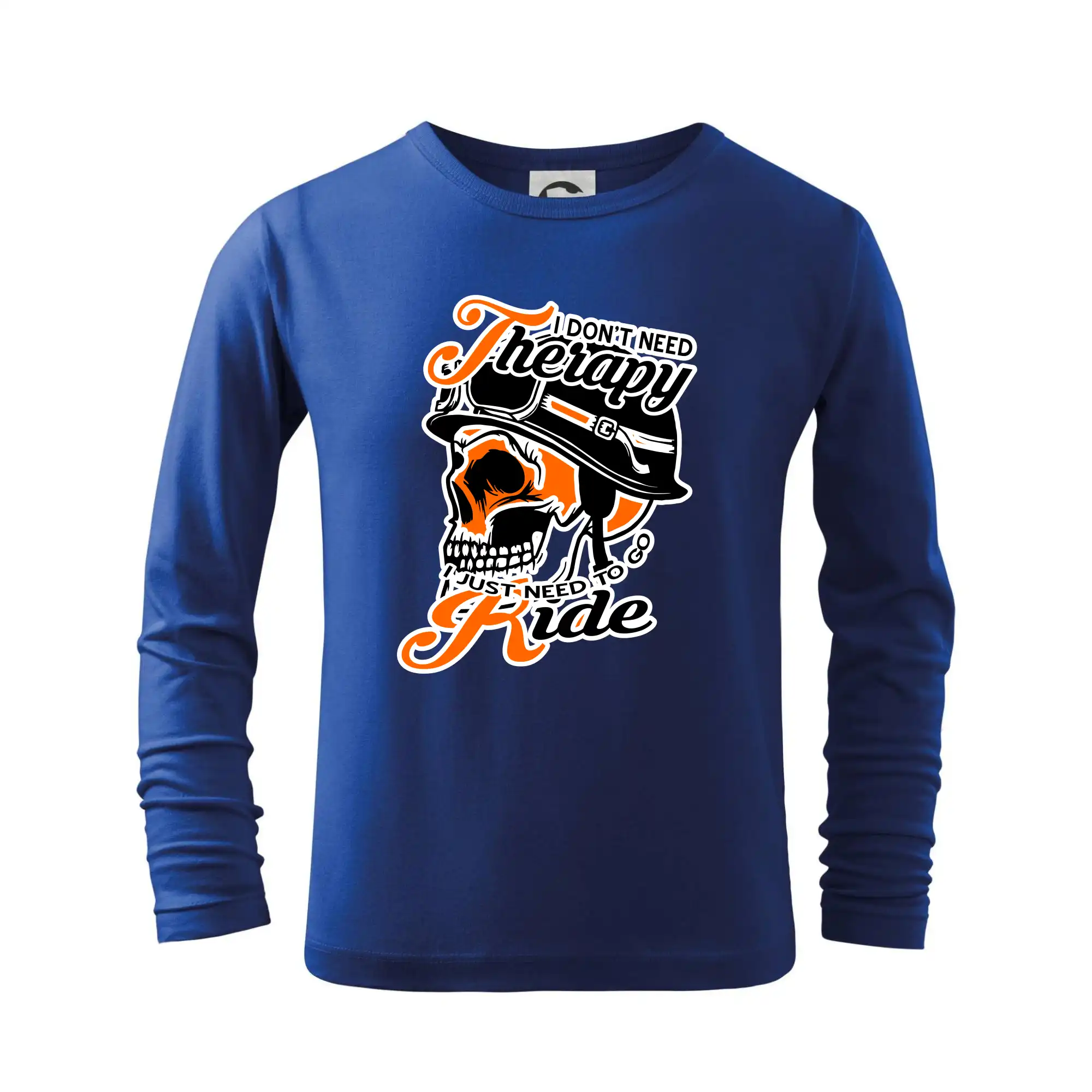 Tričká a mikiny s potlačou motoriek – pre pravých motorkárov - I don't need therapy moto ride - Tričko detské Long Sleeve
