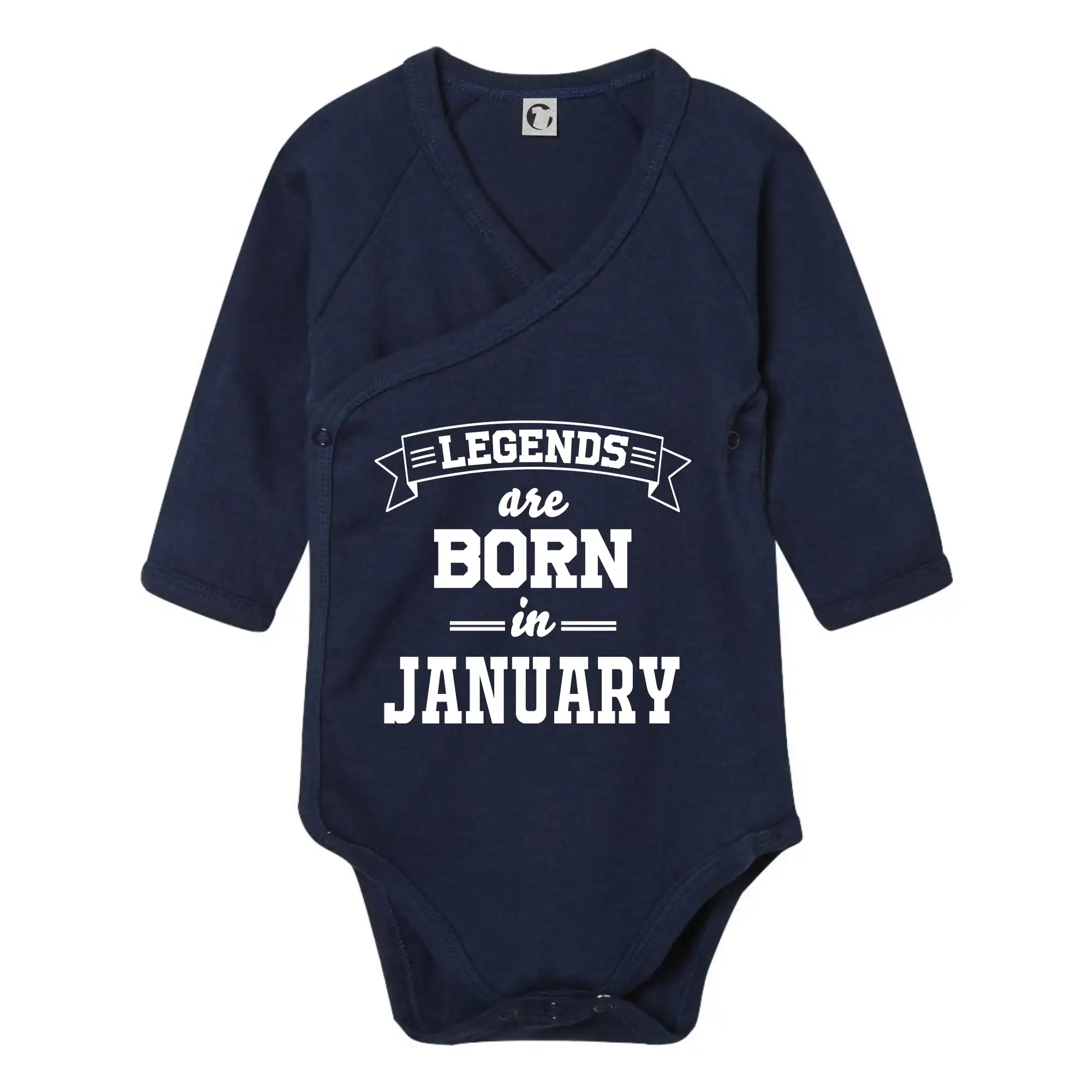 Tričká pre narodených v januári - Legends are born in January - Body zavinovacie s dlhým rukávom