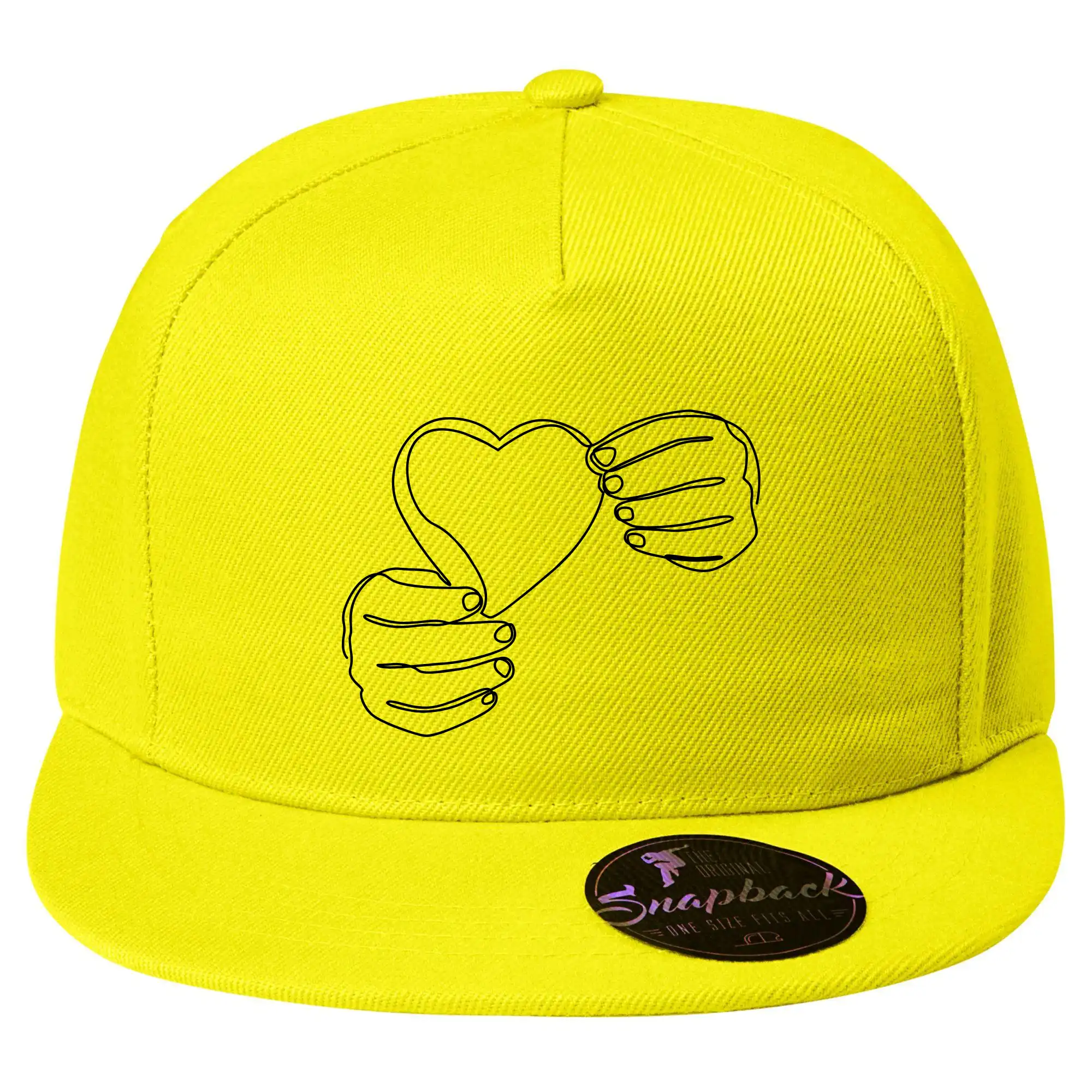 Ruka držící srdce  jedním tahem