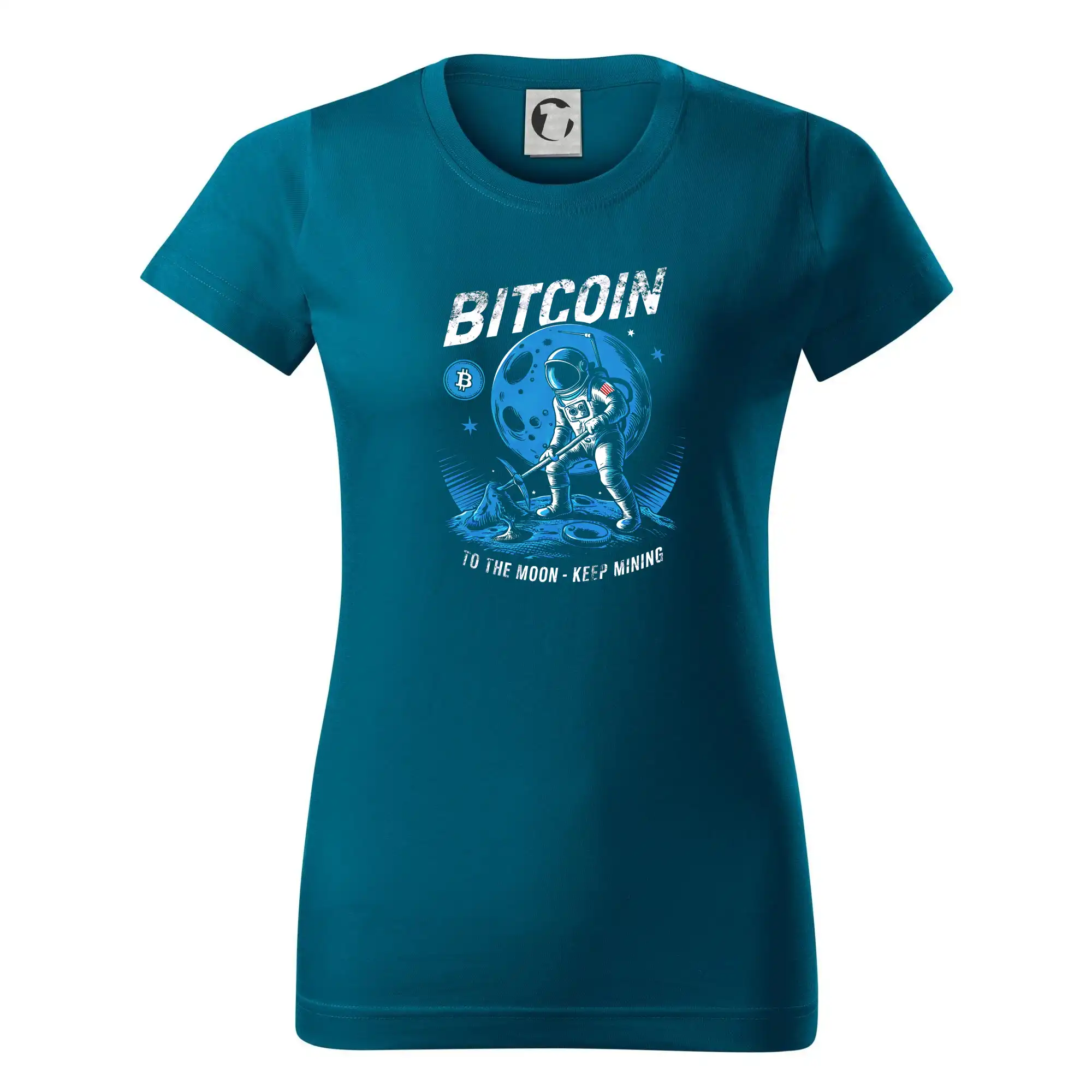 Botcoin to the moon - keep mining - Dámske tričko basic - ľahko voľnejšie a dlhšie