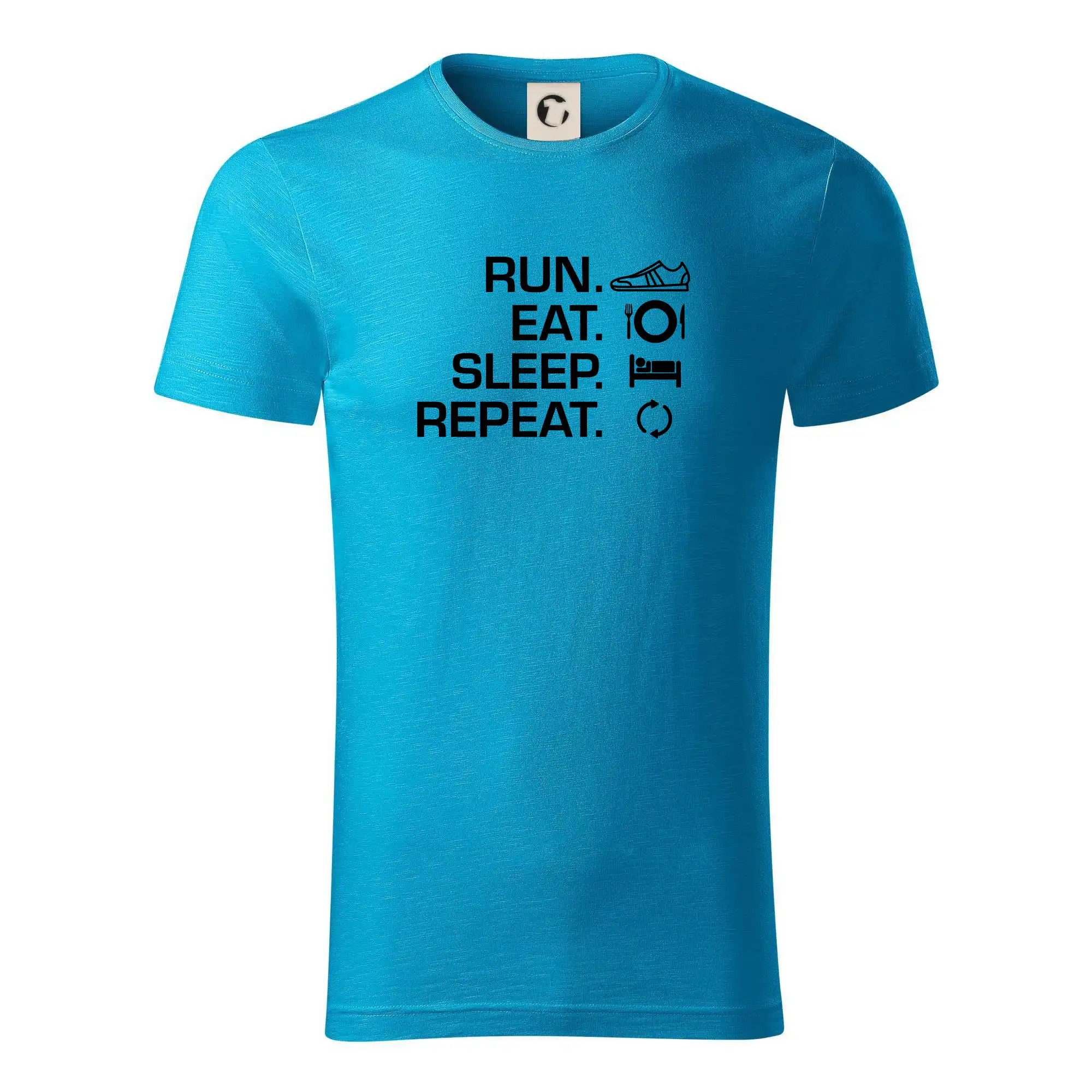 Tričká pre bežcov - Run eat sleep repeat - Tričko z organickej bavlny