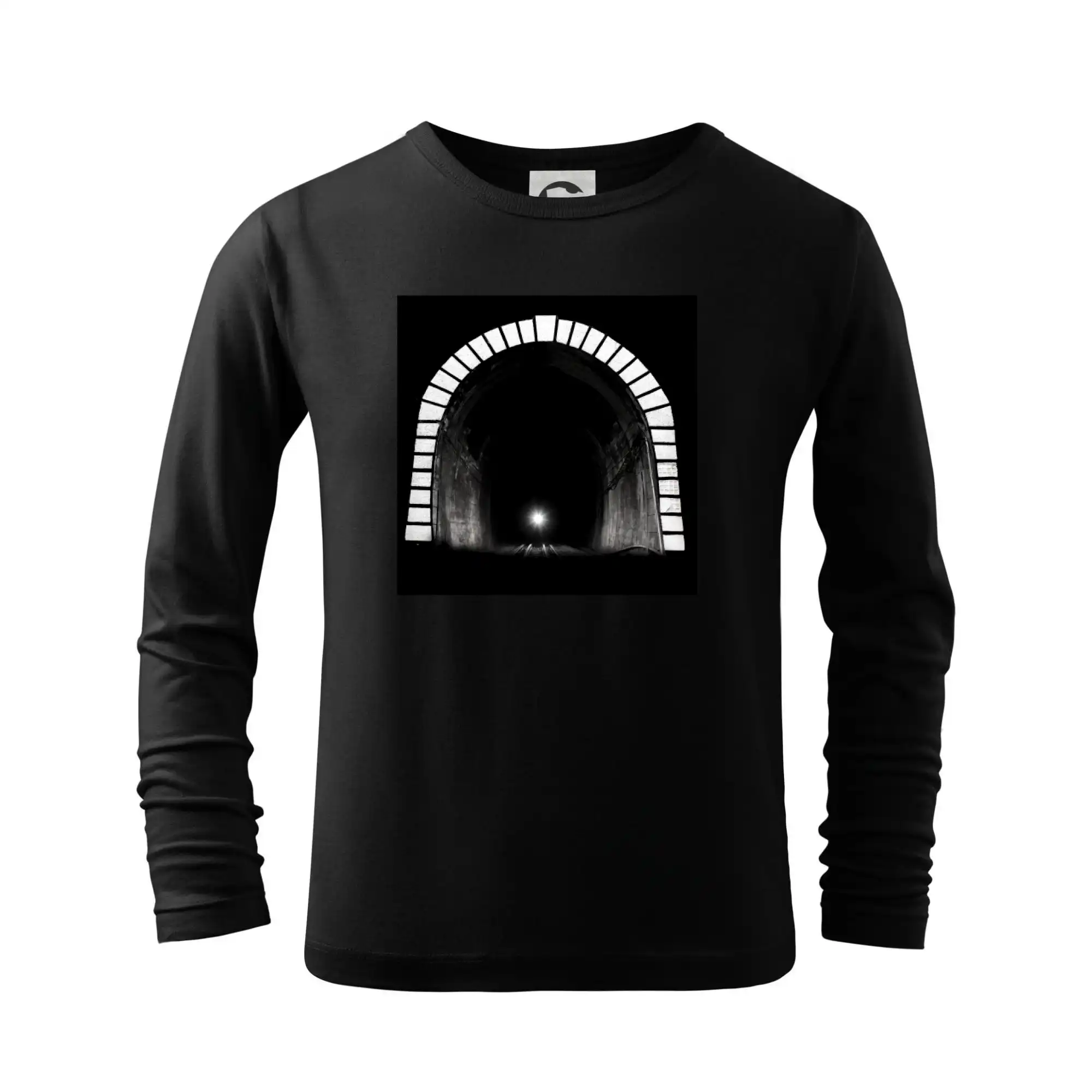 Tričká s vlakmi a autobusmi - Tmavý tunel - Tričko detské Long Sleeve