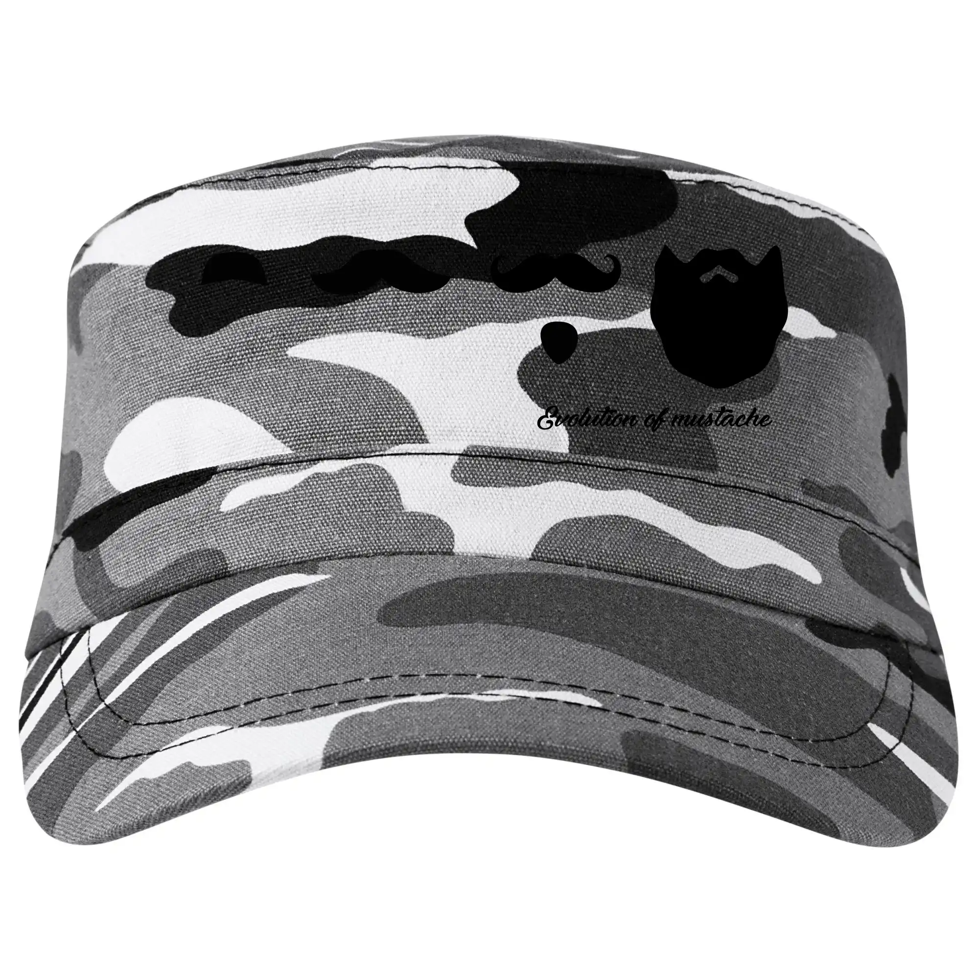Tričká s fúzikmi - Evolution mustache - Šiltovka CAMO