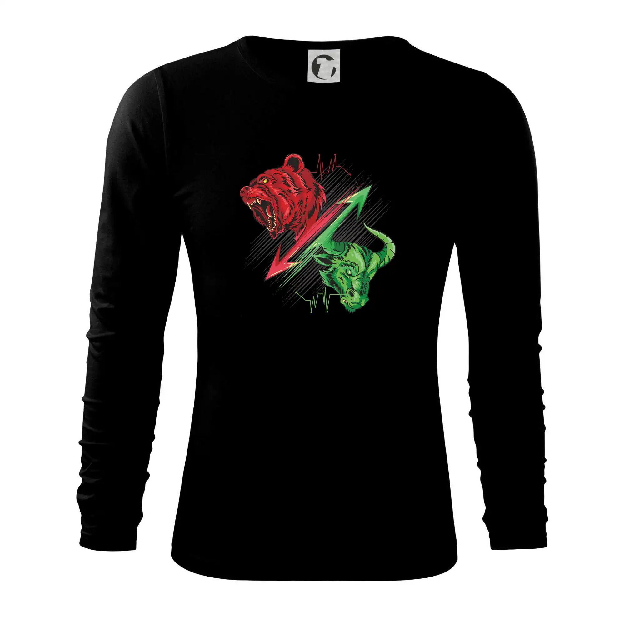 Grafické tričká - Bearish and bullish veľký - Tričko s dlhým rukávom FIT-T long sleeve