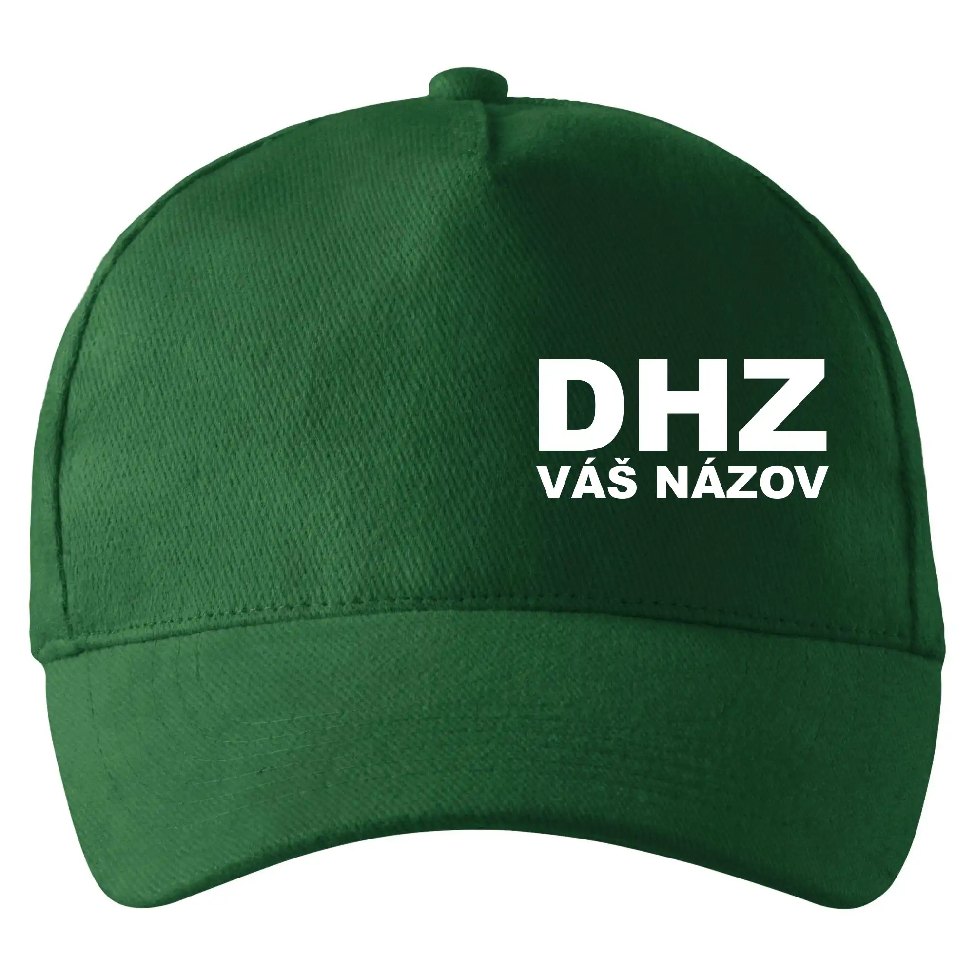 Originálne tričká pre hasičov - DHZ nápis (názov zboru - vlastný nápis) - Šiltovka so zahnutým šiltom a mosaznou sponou