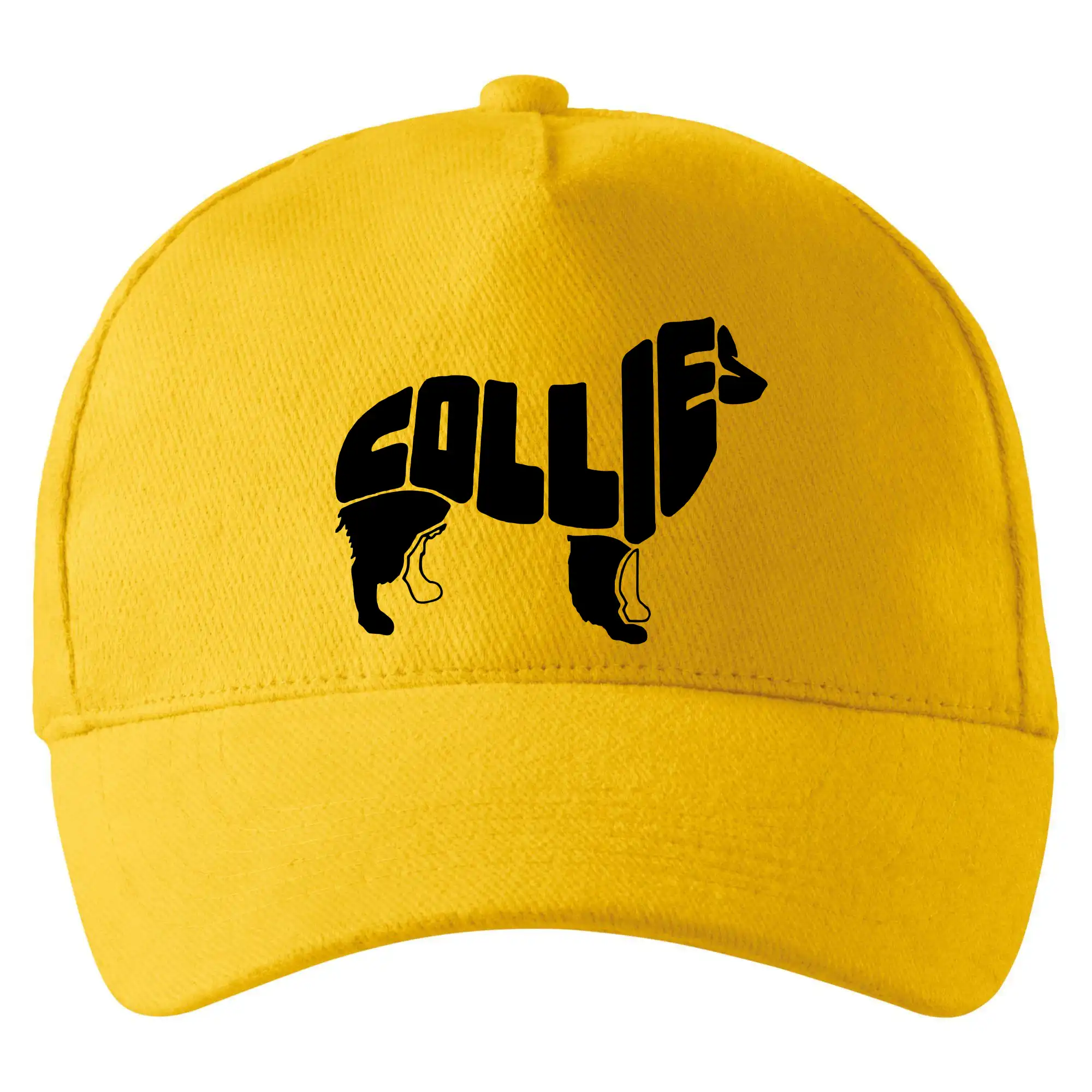 Border kólia na tričku - Border kólia písmo v tele - Šiltovka so zahnutým šiltom a mosaznou sponou