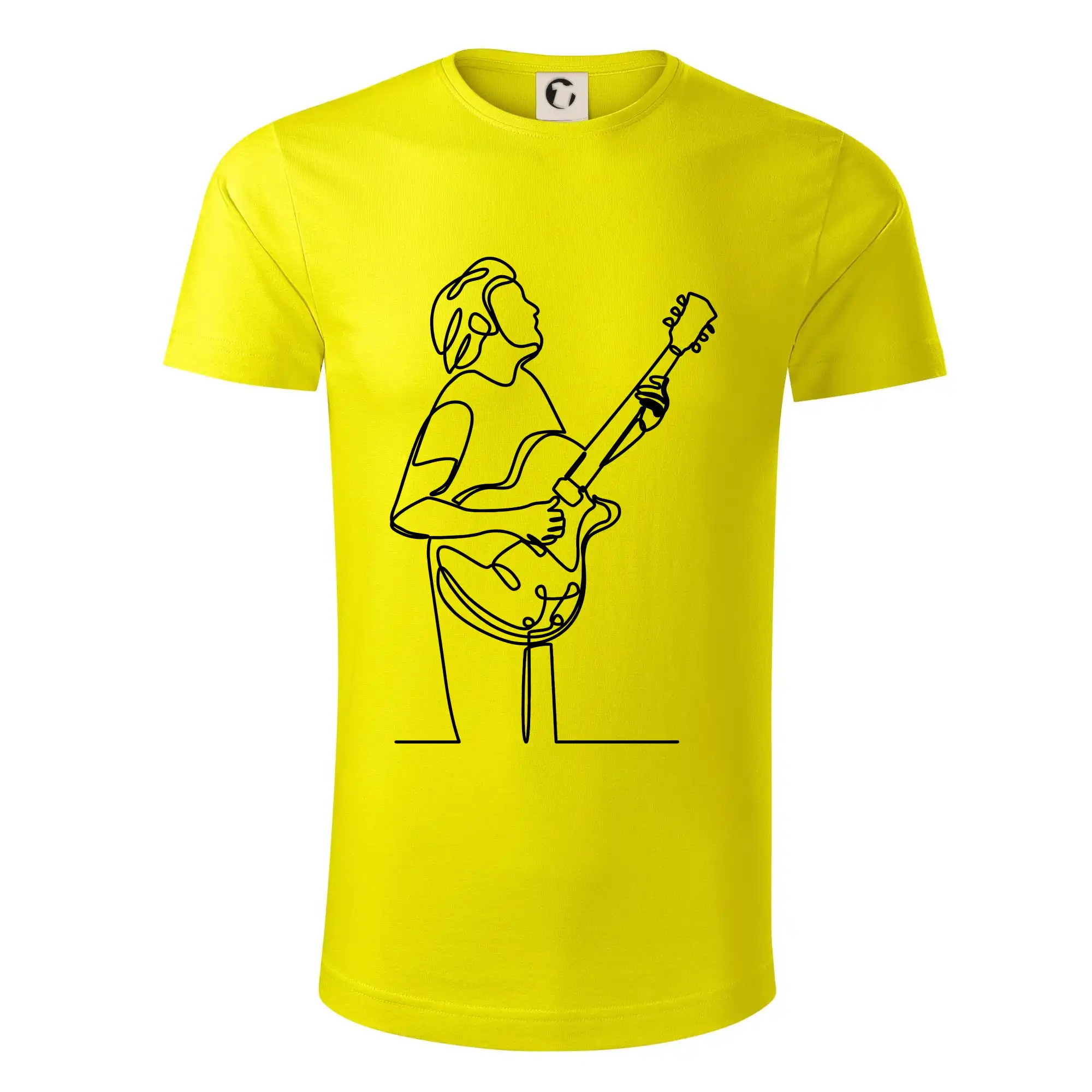 Tričká a mikiny s obrázkami jedným ťahom - Gitarista jedným ťahom - Tričko z organickej bavlny