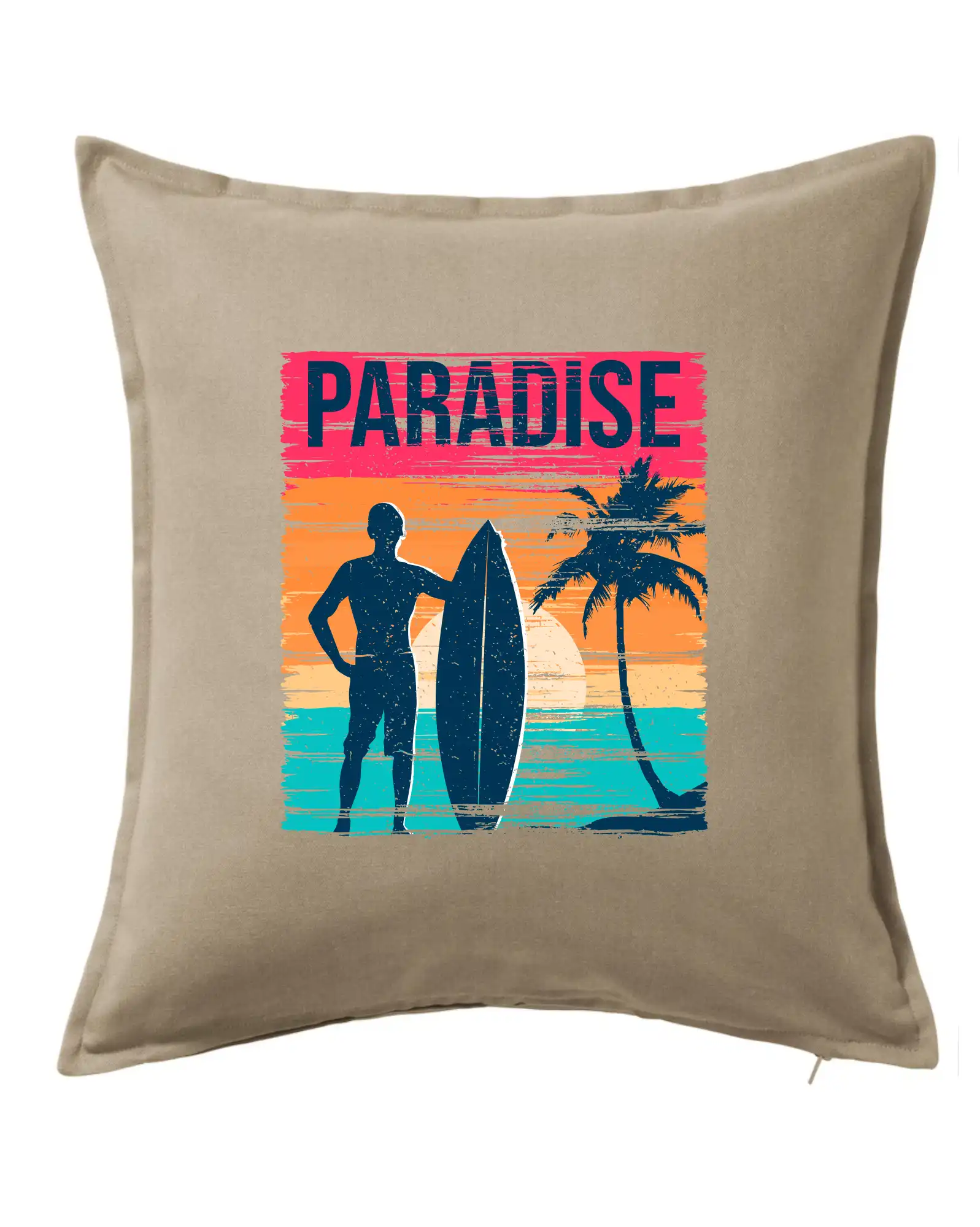 Ostatné mestá / miesta - Paradise - farebný štvorec - Vankúš 50x50