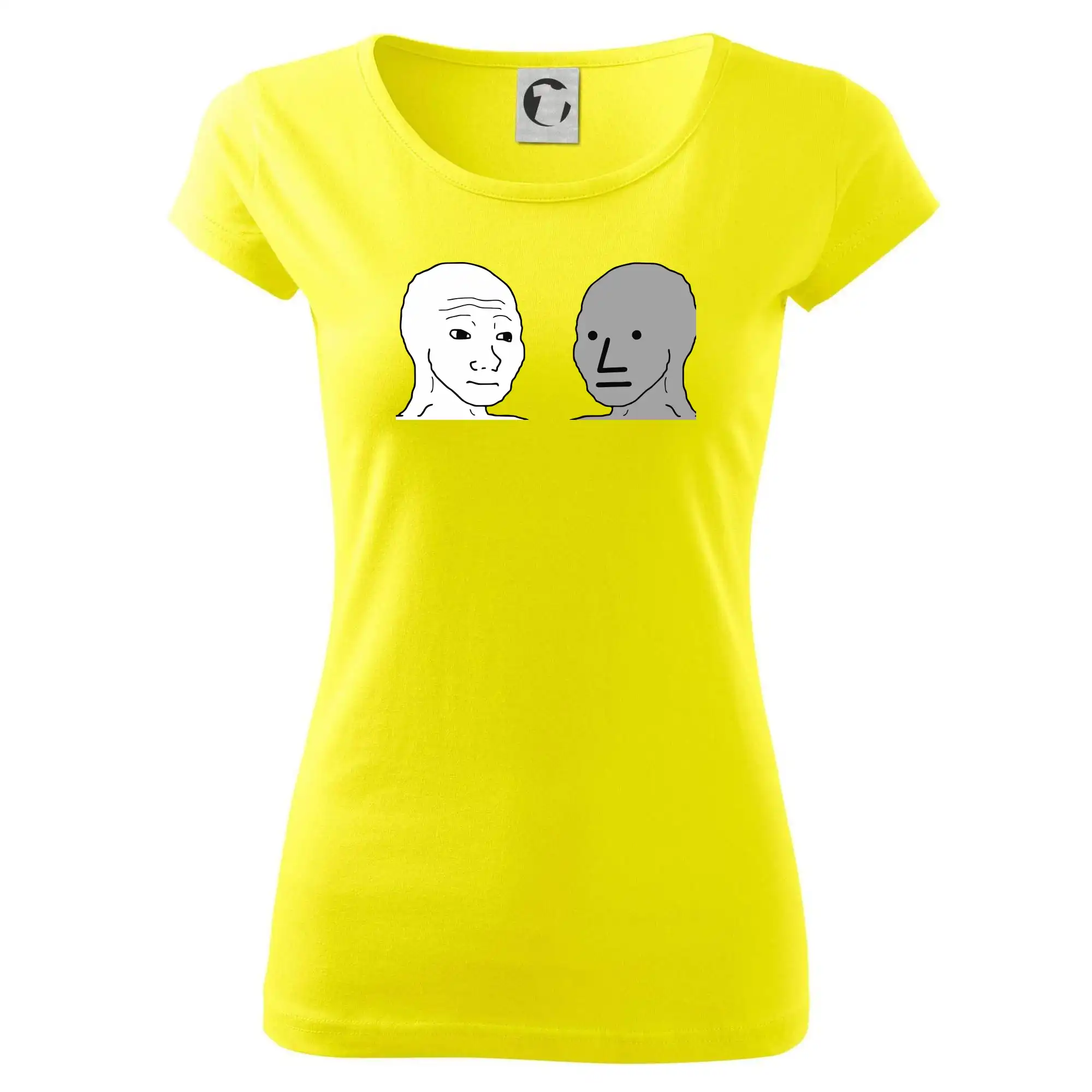 Tričká s motívmi ktoré frčia na internete - Wojak (Feels Guy) a NPC - Dámske tričko Pure