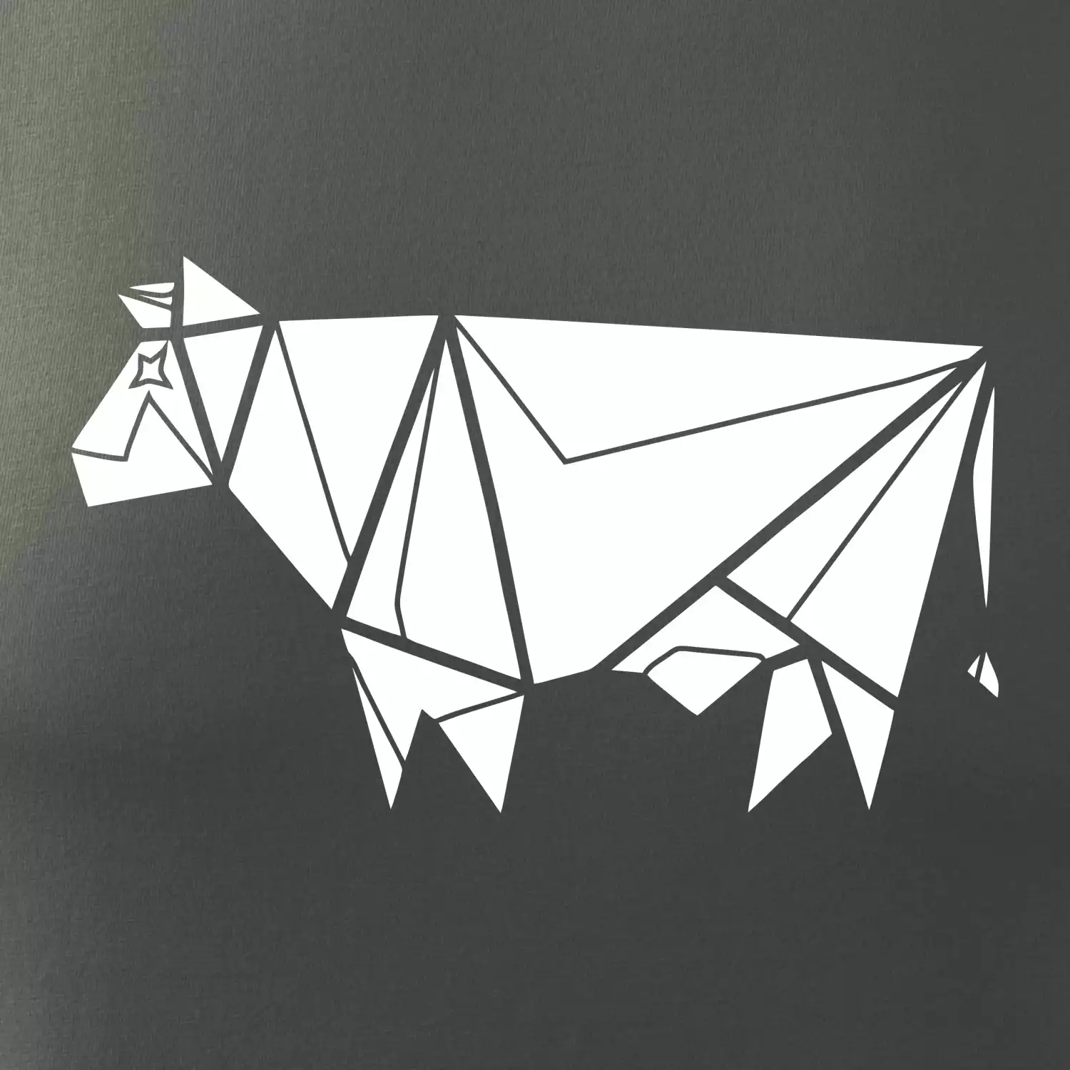 Origami kráva z boku