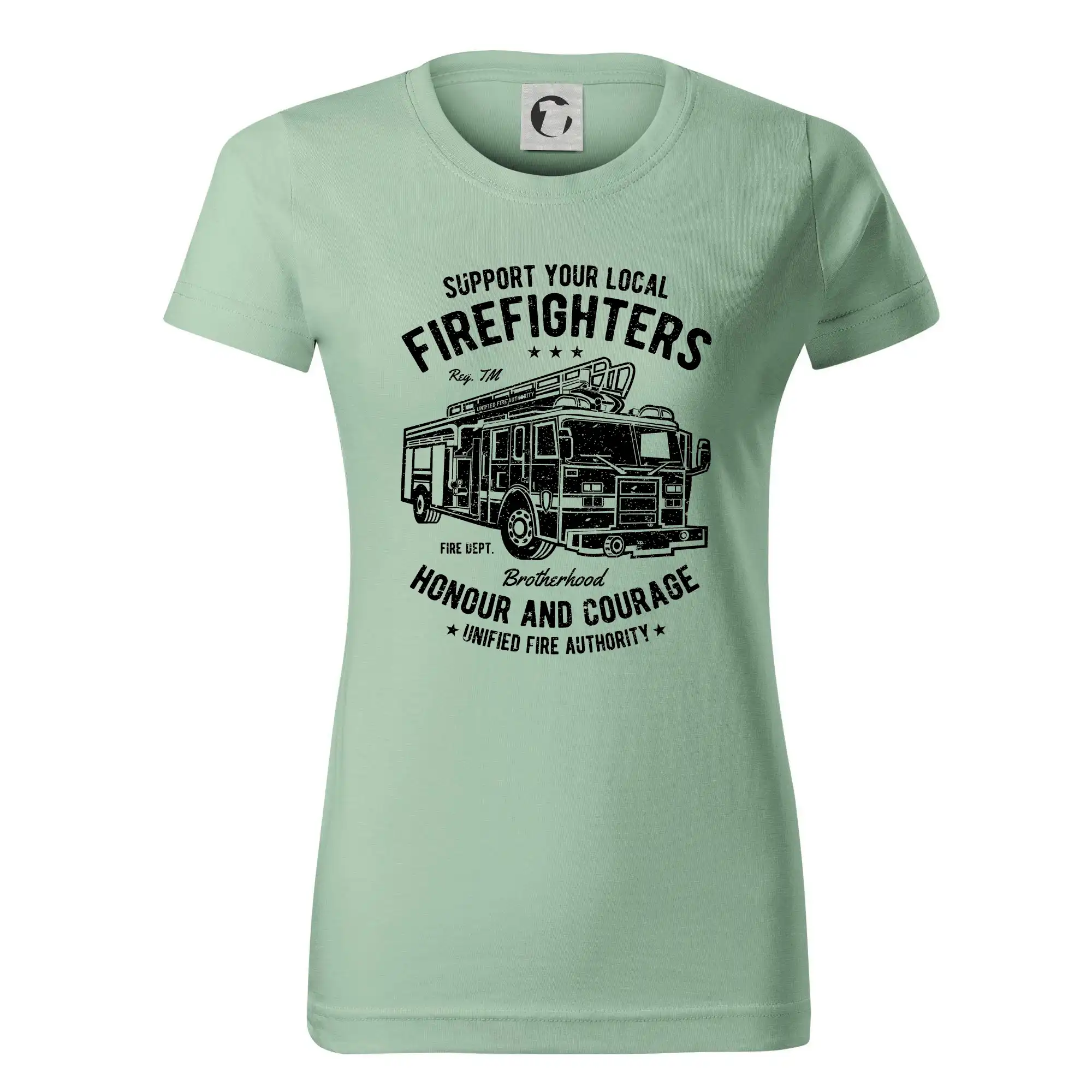 Originálne tričká pre hasičov - Fire Fighters Truck - Dámske tričko basic - ľahko voľnejšie a dlhšie