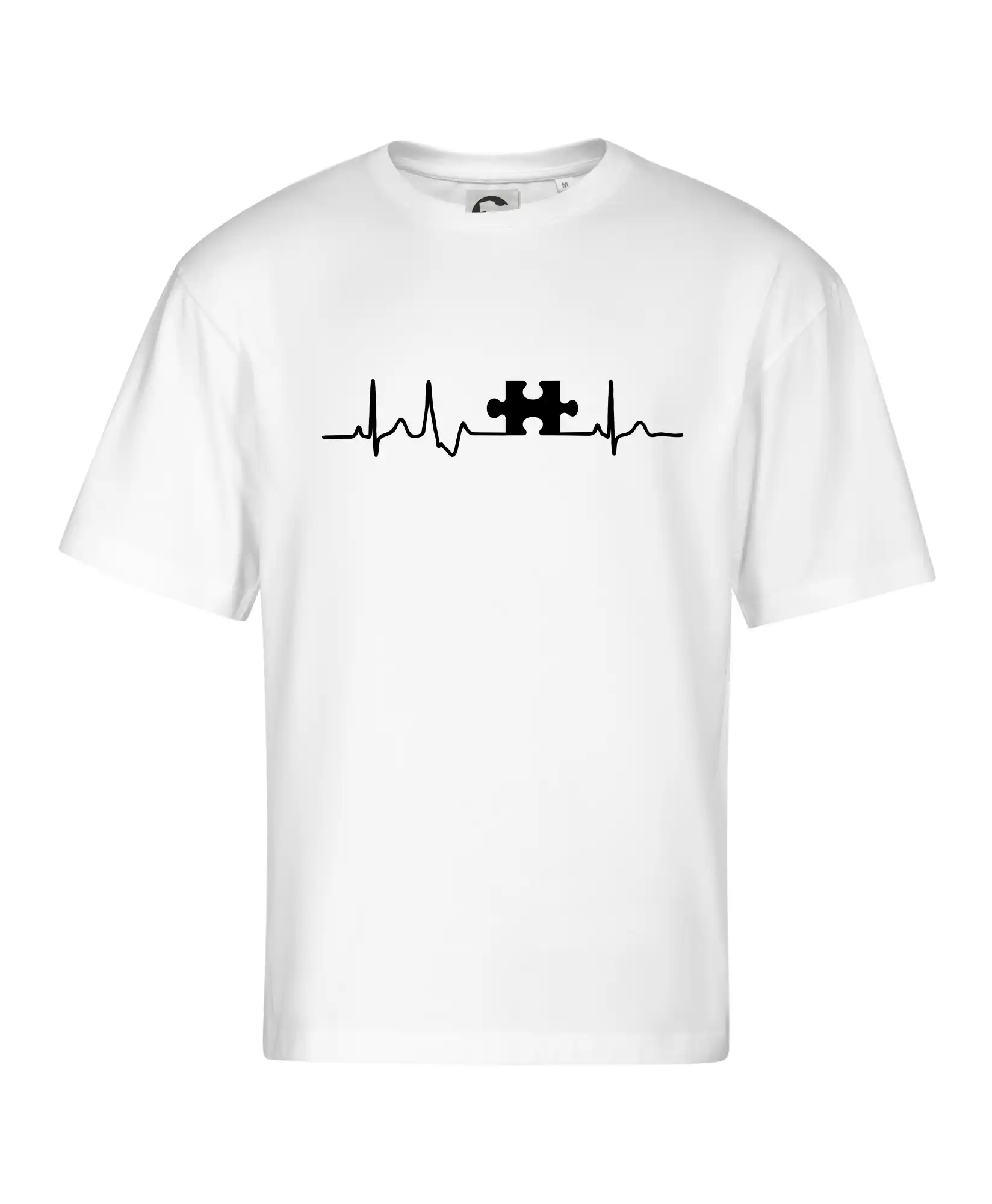 Tričká pre zamilovaných - EKG puzzle párové - Stage unisex - OVERSIZE