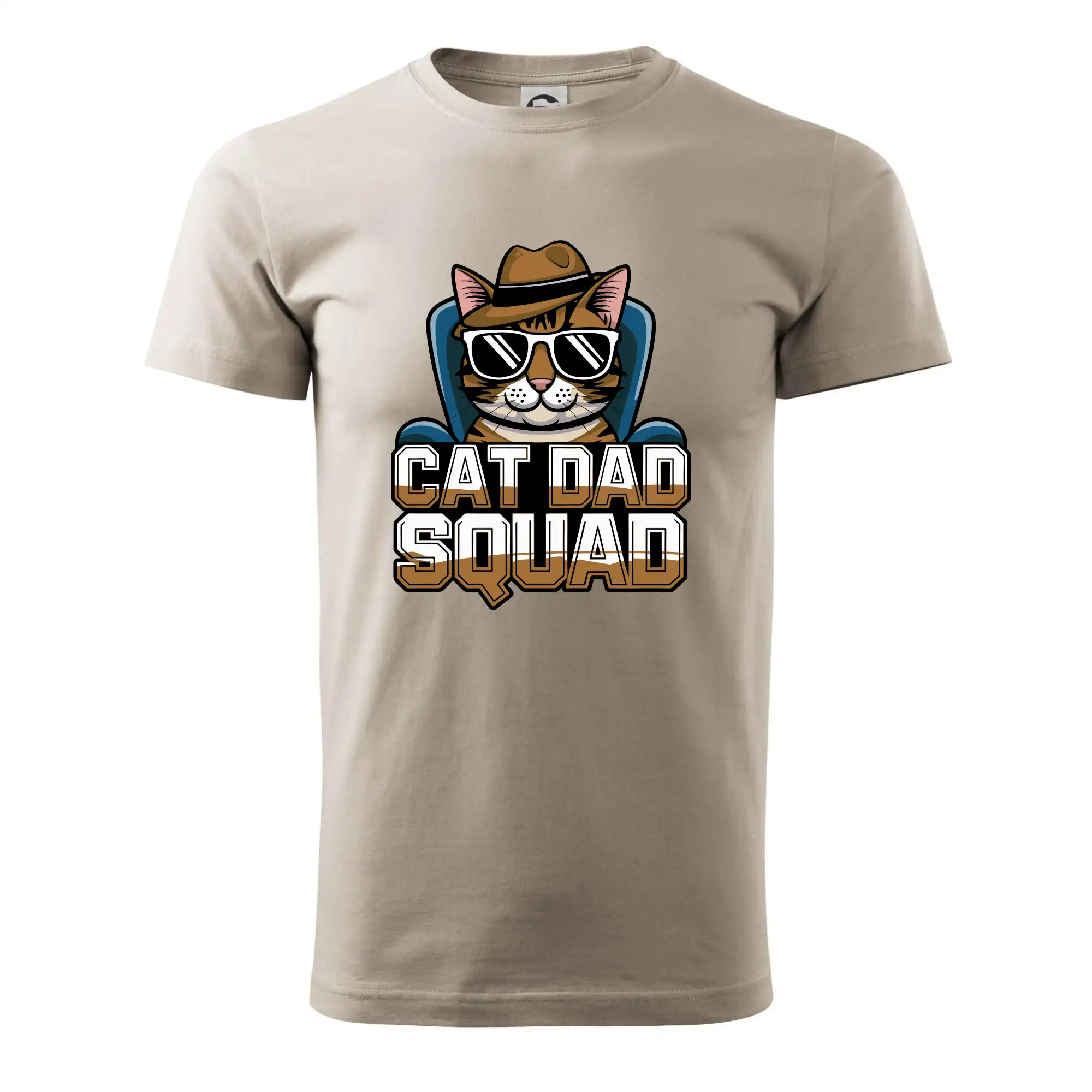 Vtipná tričká s mačkou - Cat dad squad - Pánske tričko nižšej gramáže