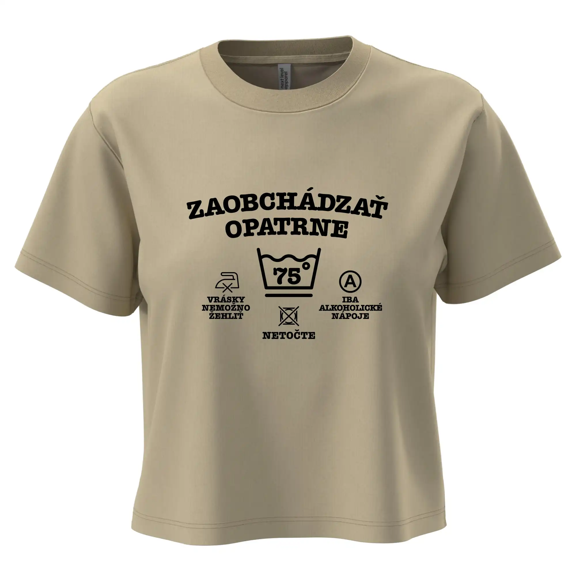 Tričká k narodeninám - Zaobchádzať opatrne 75 - Boxy cropped tričko OVERSIZE