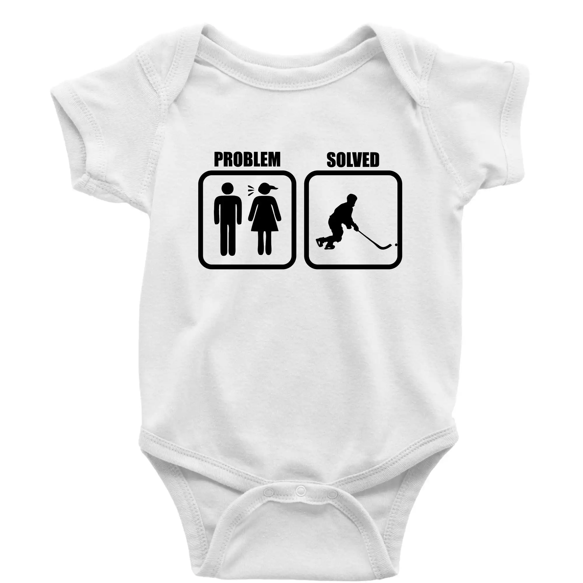 Tričká Problem Solved - Problém hokejista - Body dojčenské s krátkym rukávom