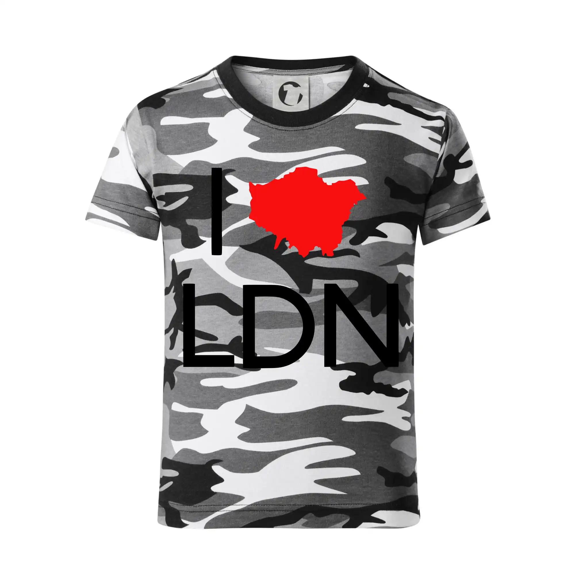 Tričká Anglicko - I Love LDN - Detské maskáčové tričko