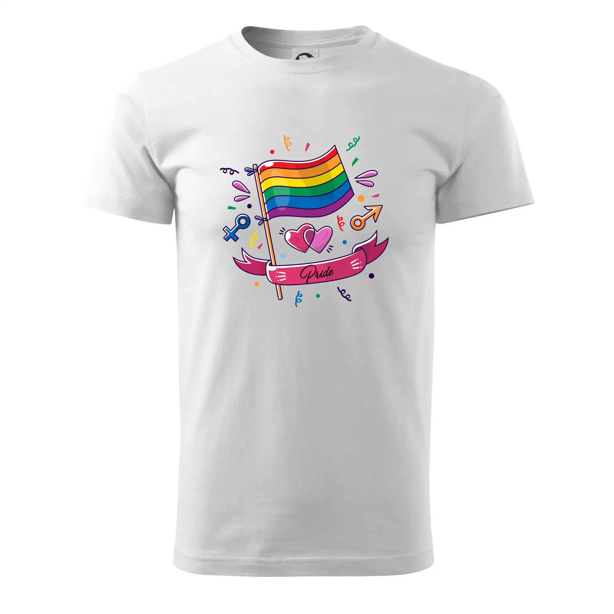 Tričká pre LGBT a Queer komunitu - Pride vlajka - Klasické pánske tričko vyššej gramáže