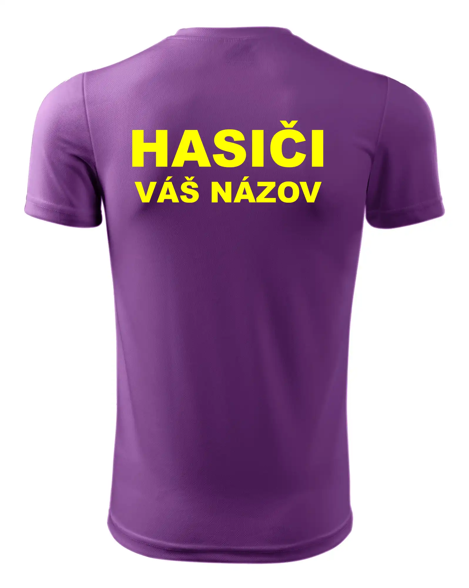 Hasiči - žltý nápis - váš názov zboru