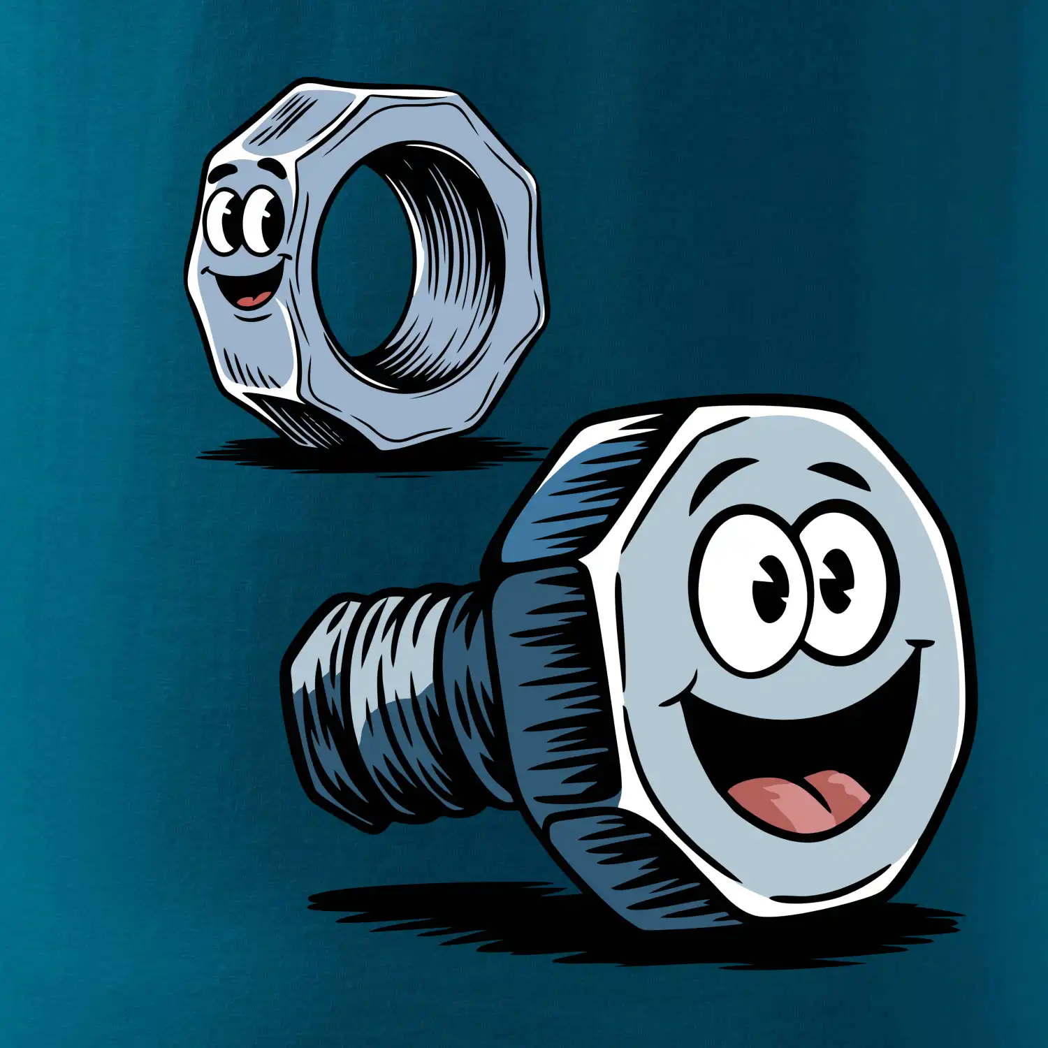 Parové tričko - Skrutka a matka