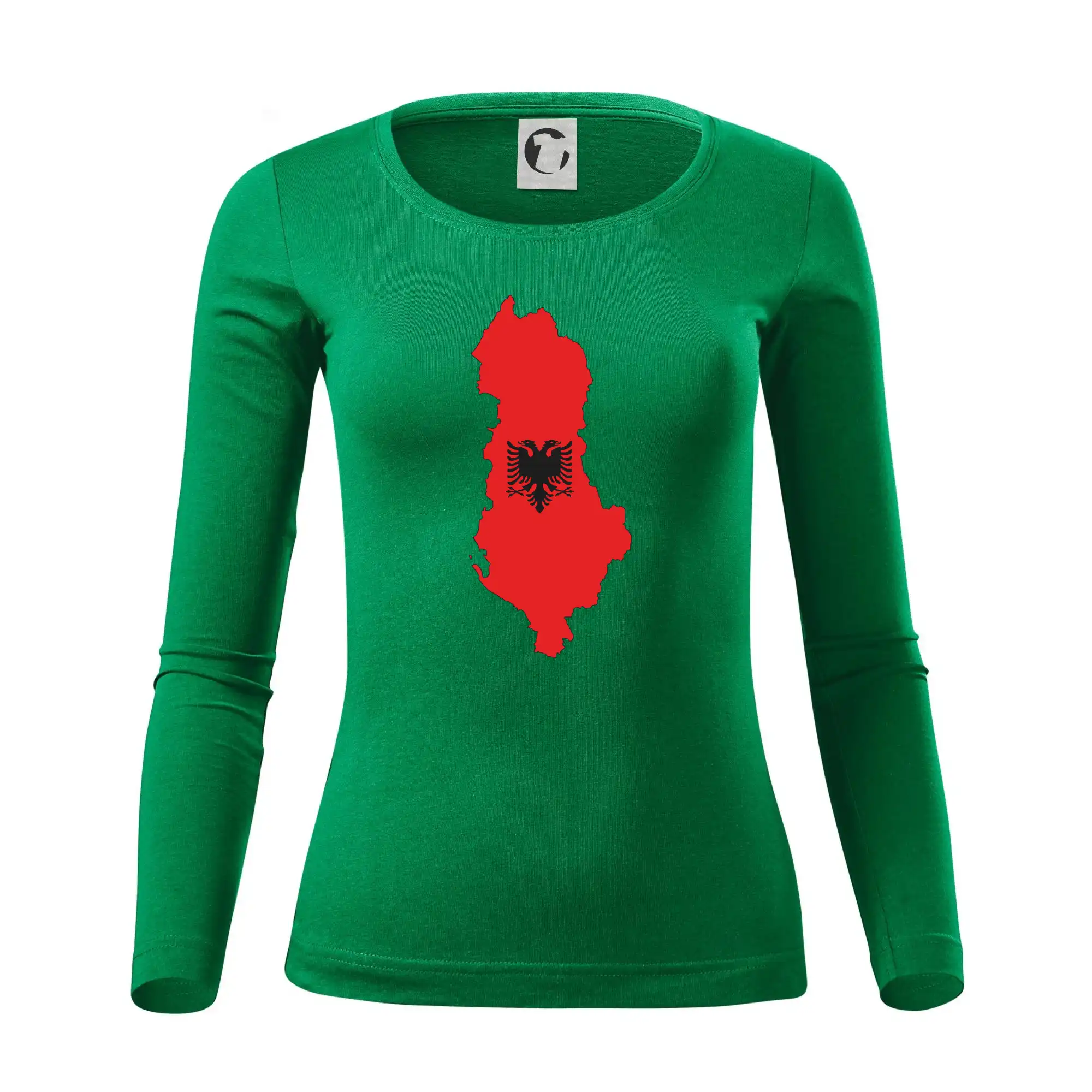 Albánie mapa a znak