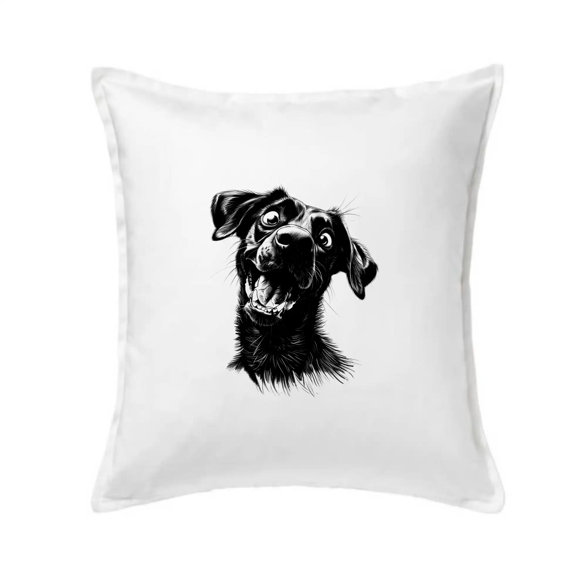 Čiernobiela karikatúra Labrador tmavý