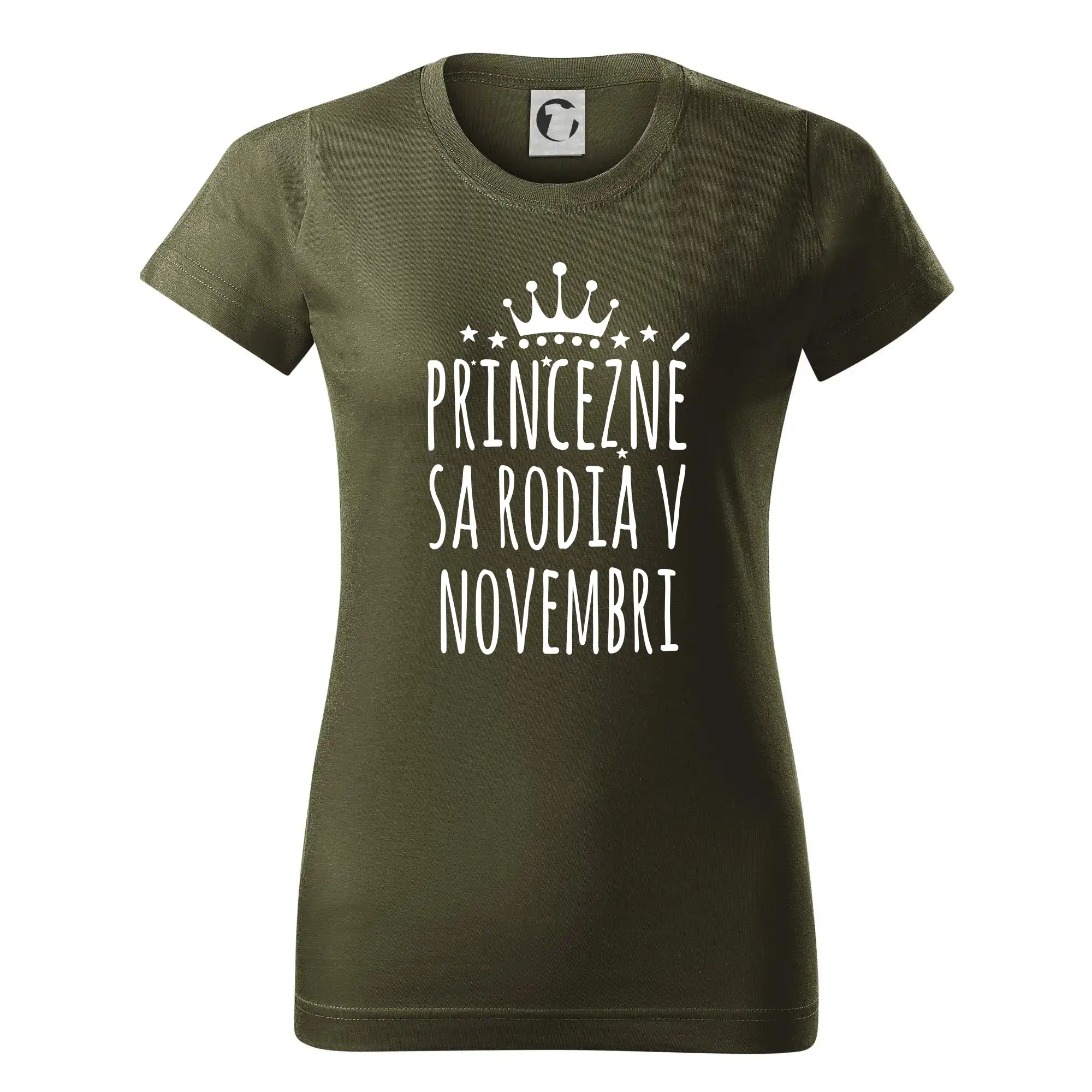 Tričká pre narodených v novembri - Princezné sa rodia v novembri - Dámske tričko basic - ľahko voľnejšie a dlhšie